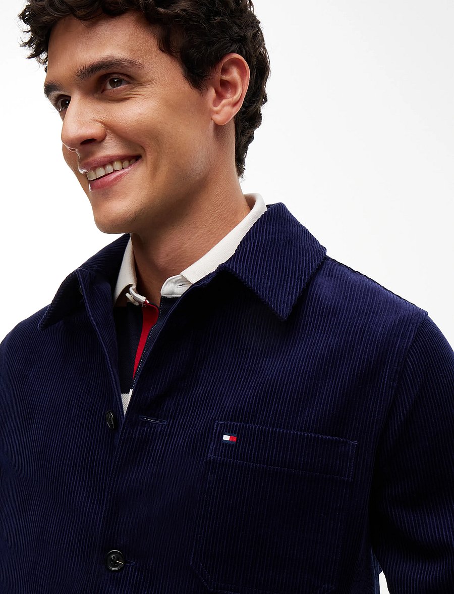 Tommy Hilfiger - CORDUROY CHORE SHIRT JACKET - Überhemden - imperial navy - 3