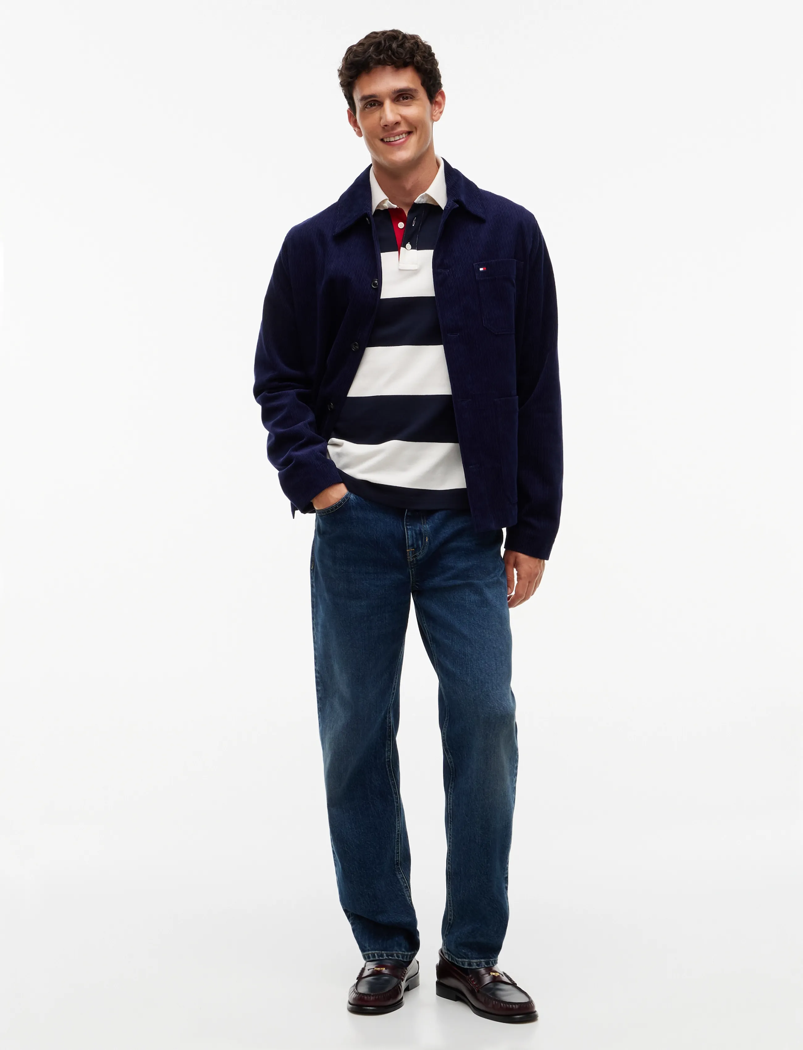 Tommy Hilfiger - CORDUROY CHORE SHIRT JACKET - Überhemden - imperial navy - 4