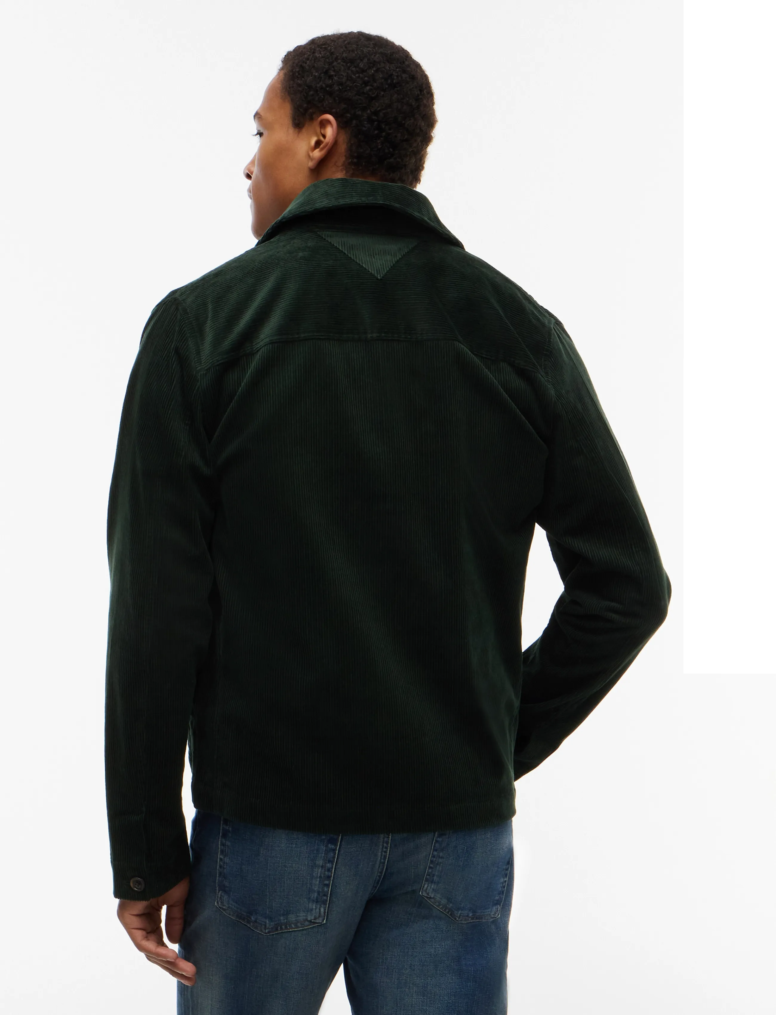 Tommy Hilfiger - CORDUROY CHORE SHIRT JACKET - sügisjoped - riverbed green - 2