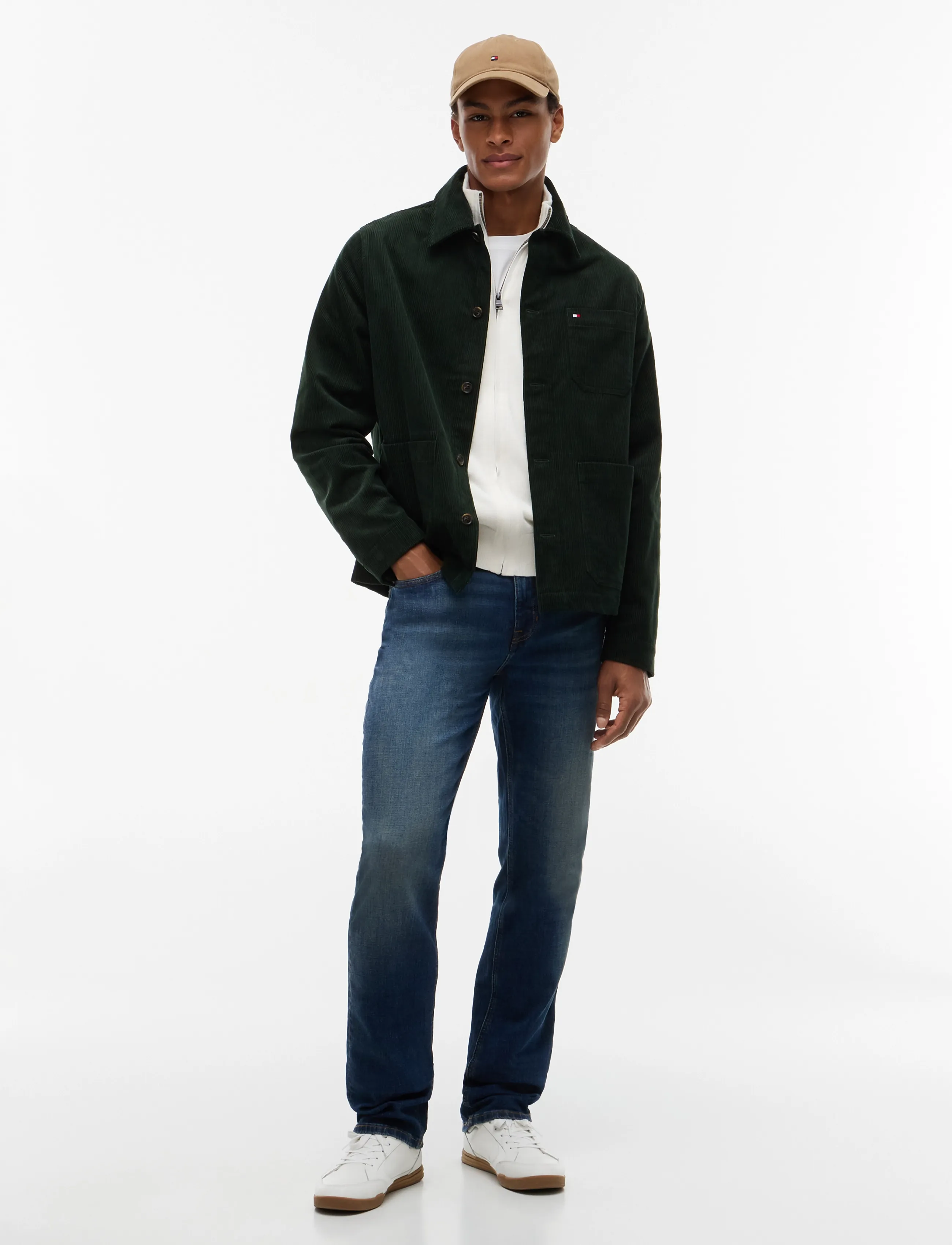 Tommy Hilfiger - CORDUROY CHORE SHIRT JACKET - sügisjoped - riverbed green - 4