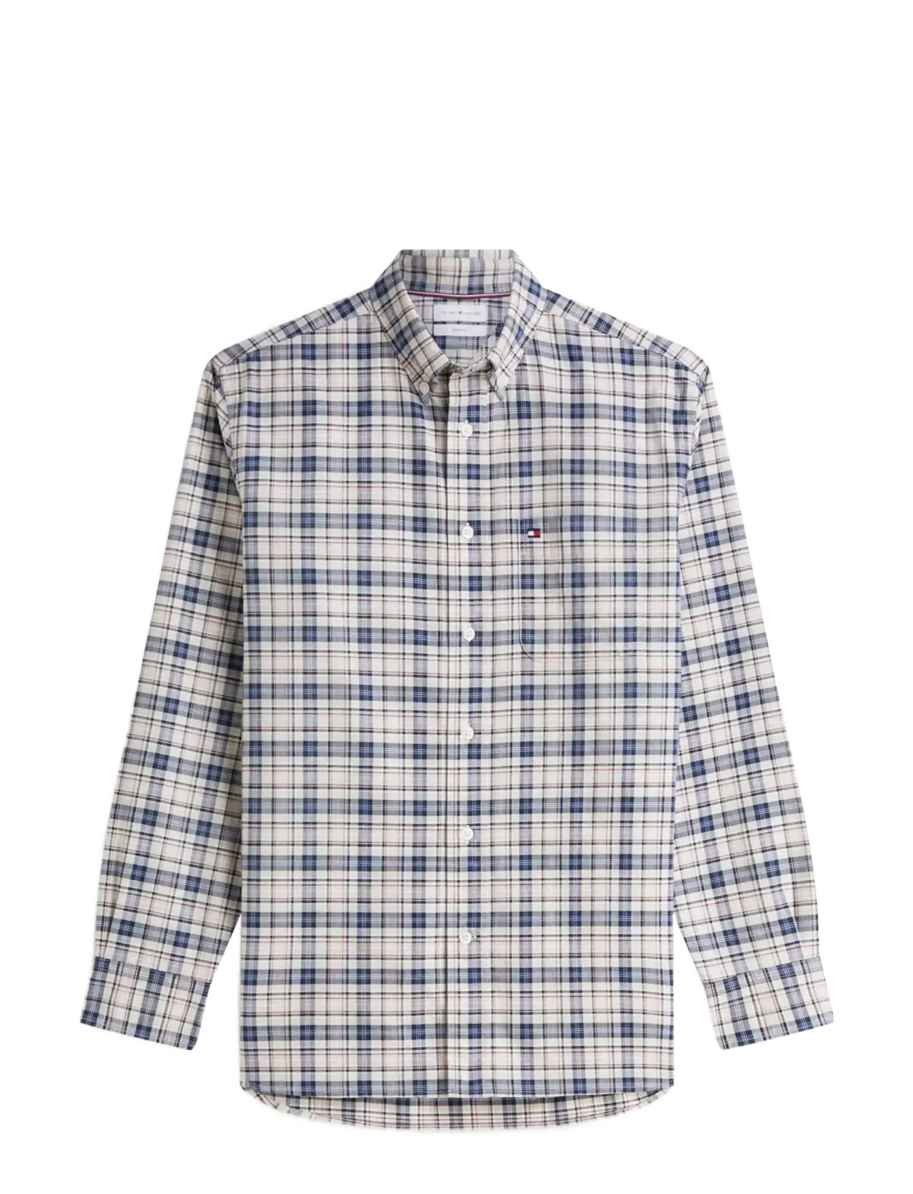 Tommy Hilfiger - OXFORD TARTAN CHECK CF SHT - newsprint beige   check - 1