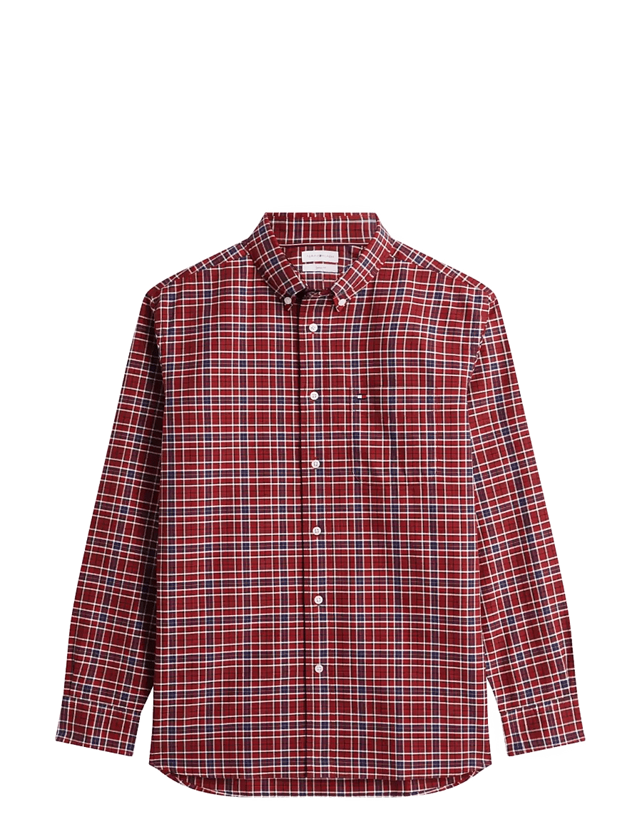 Tommy Hilfiger - OXFORD TARTAN CHECK CF SHT - rutiga skjortor - regatta red check - 1