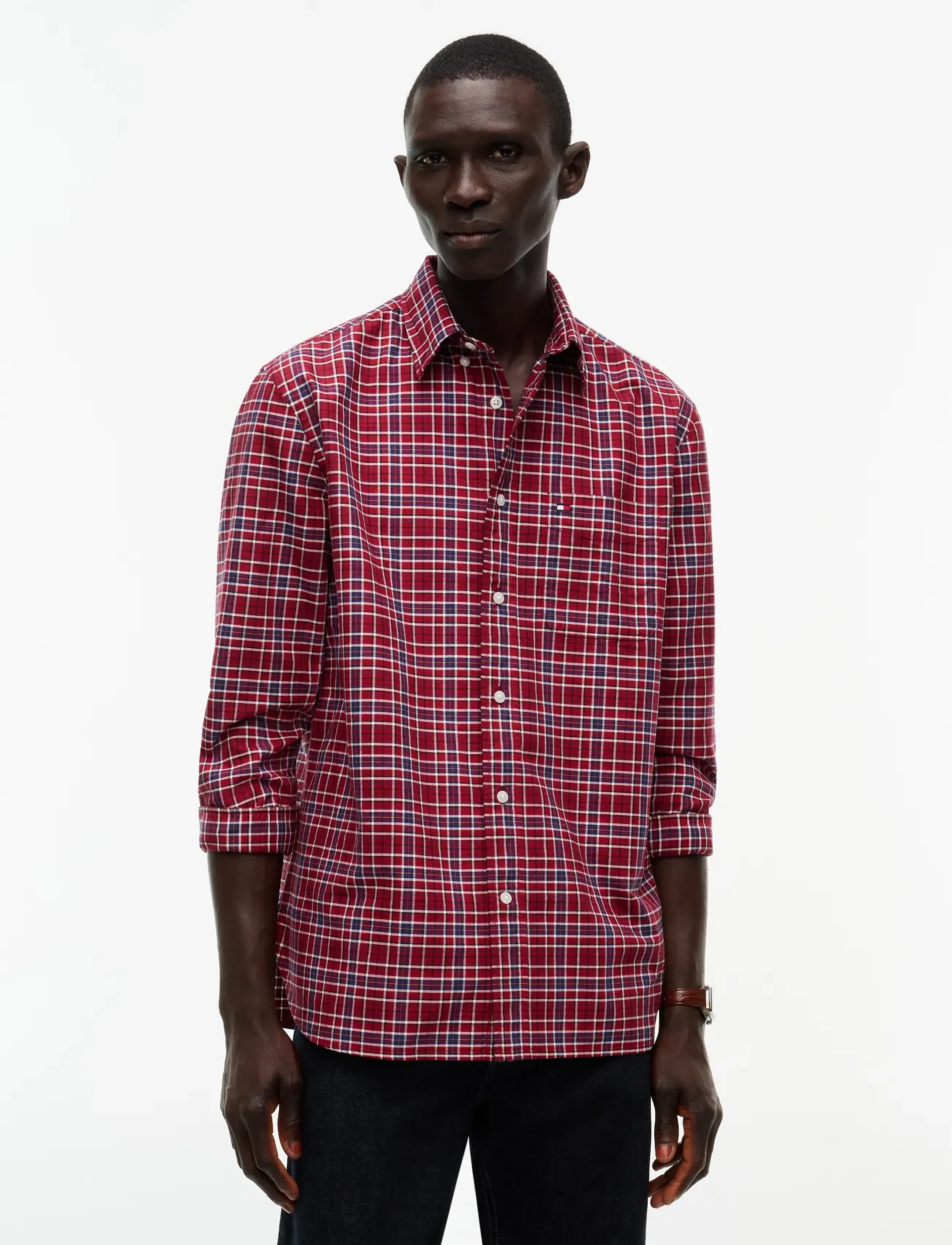 Tommy Hilfiger OXFORD TARTAN CHECK CF SHT - Skjortor - REGATTA RED   CHECK / red