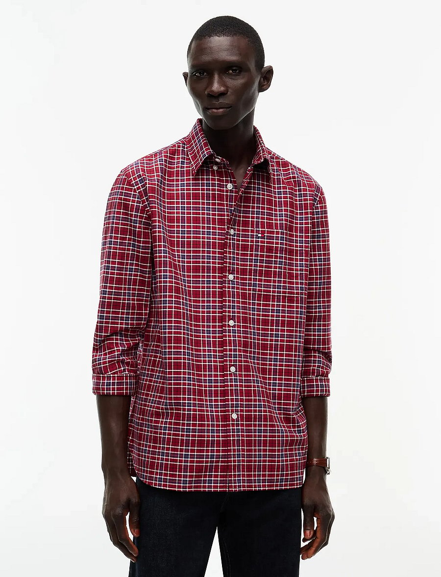 Tommy Hilfiger - OXFORD TARTAN CHECK CF SHT - rutiga skjortor - regatta red check - 0