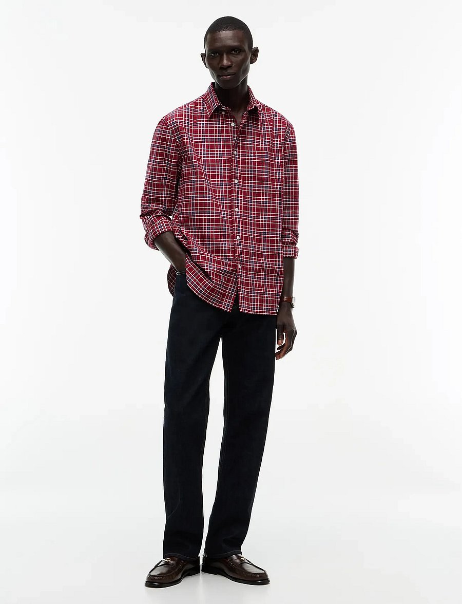 Tommy Hilfiger - OXFORD TARTAN CHECK CF SHT - rutiga skjortor - regatta red check - 4