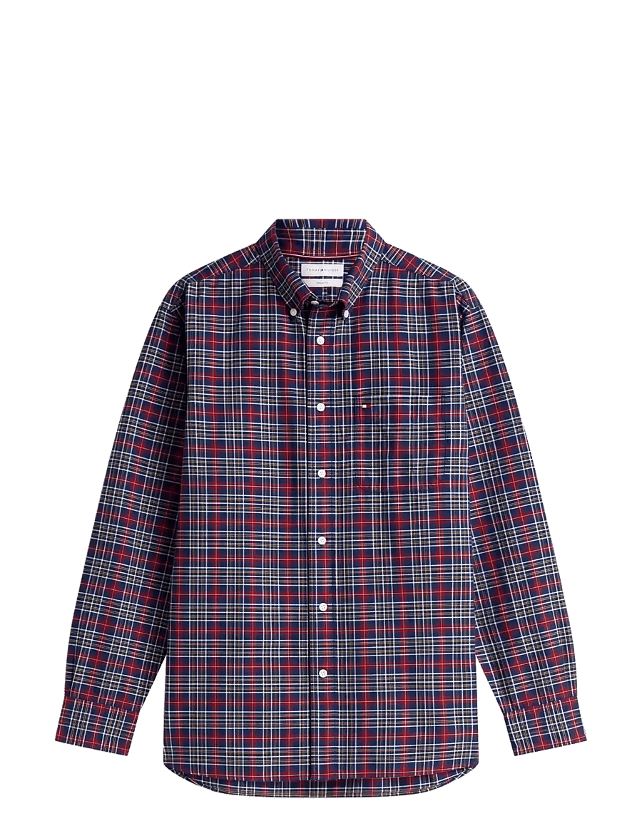 Tommy Hilfiger - OXFORD TARTAN CHECK CF SHT - ruudulised särgid - rich navy check - 1