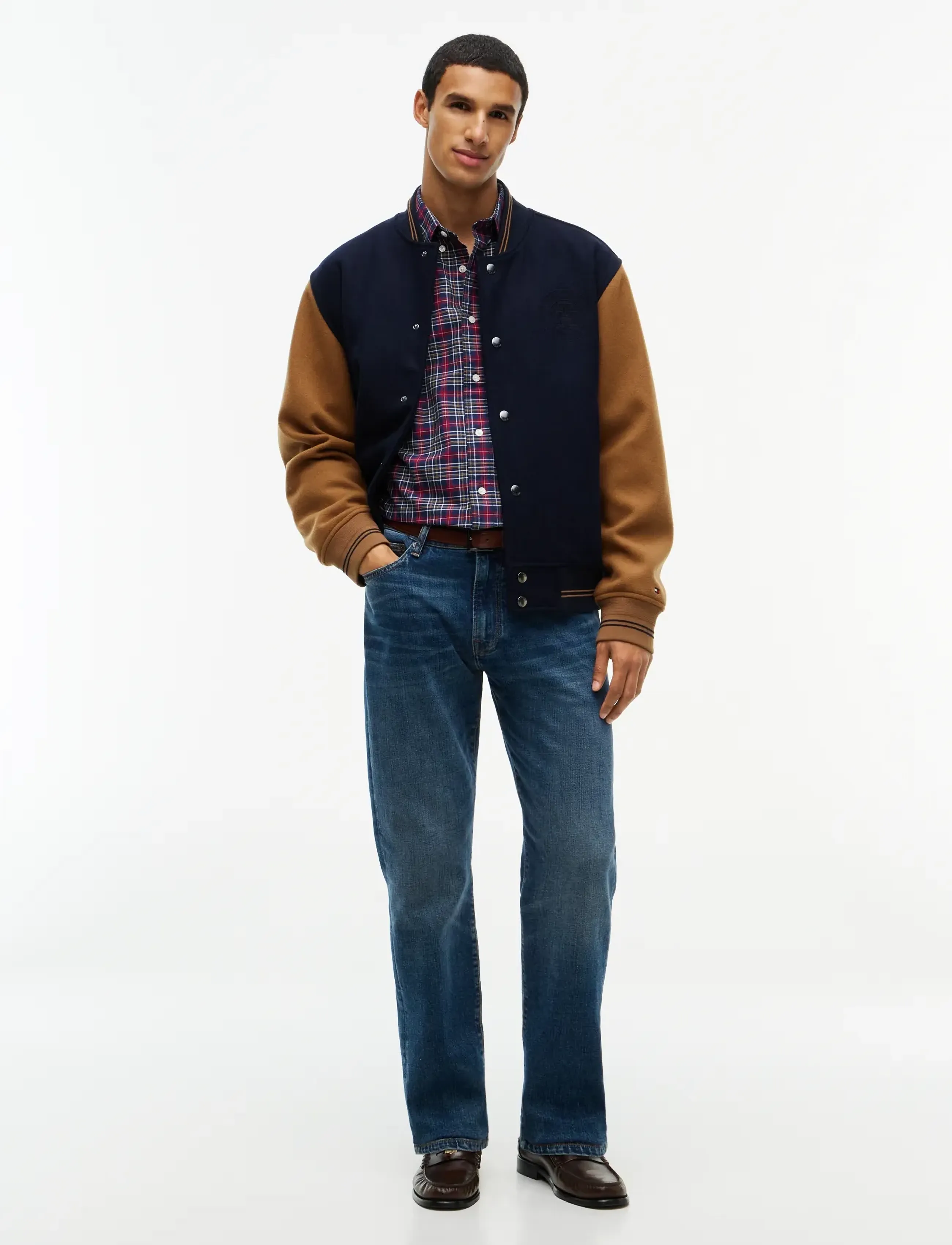 Tommy Hilfiger - OXFORD TARTAN CHECK CF SHT - ruudulised särgid - rich navy   check - 4