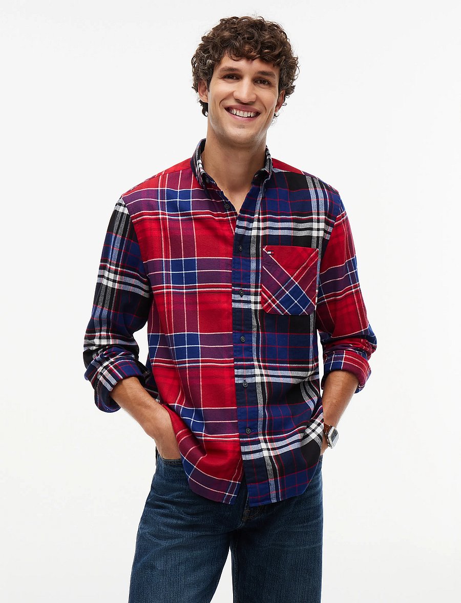 Tommy Hilfiger - FLANNEL BLOCKING CF SHIRT - flanell-hemden - regatta red check - 0