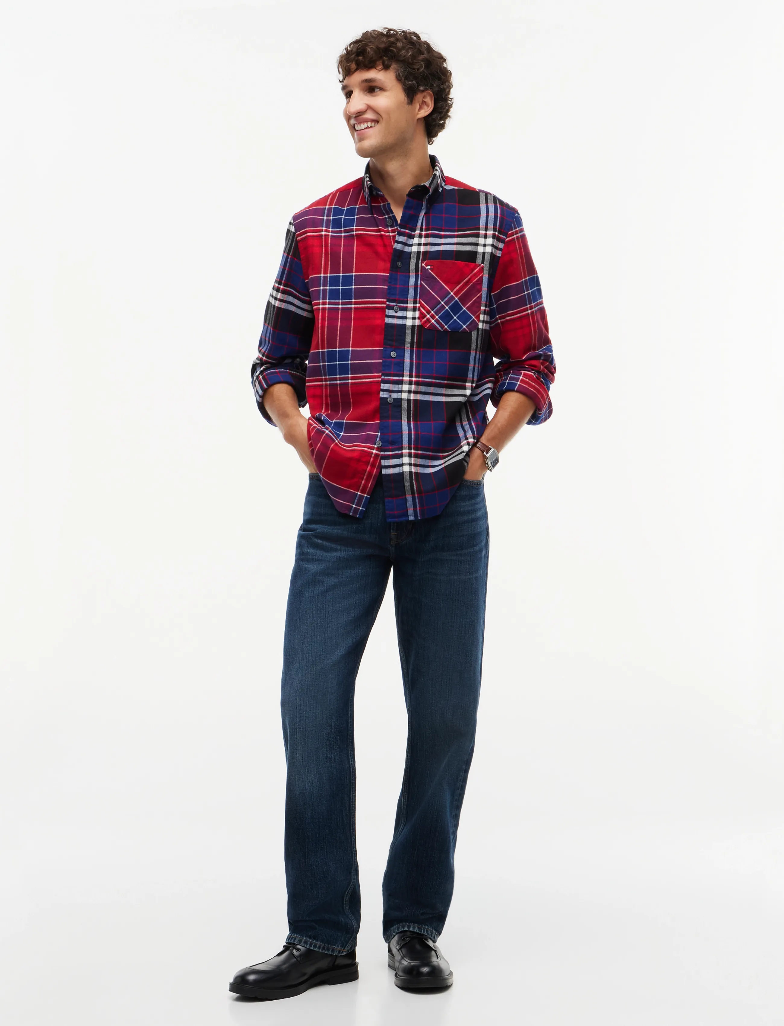 Tommy Hilfiger - FLANNEL BLOCKING CF SHIRT - regatta red   check - 4