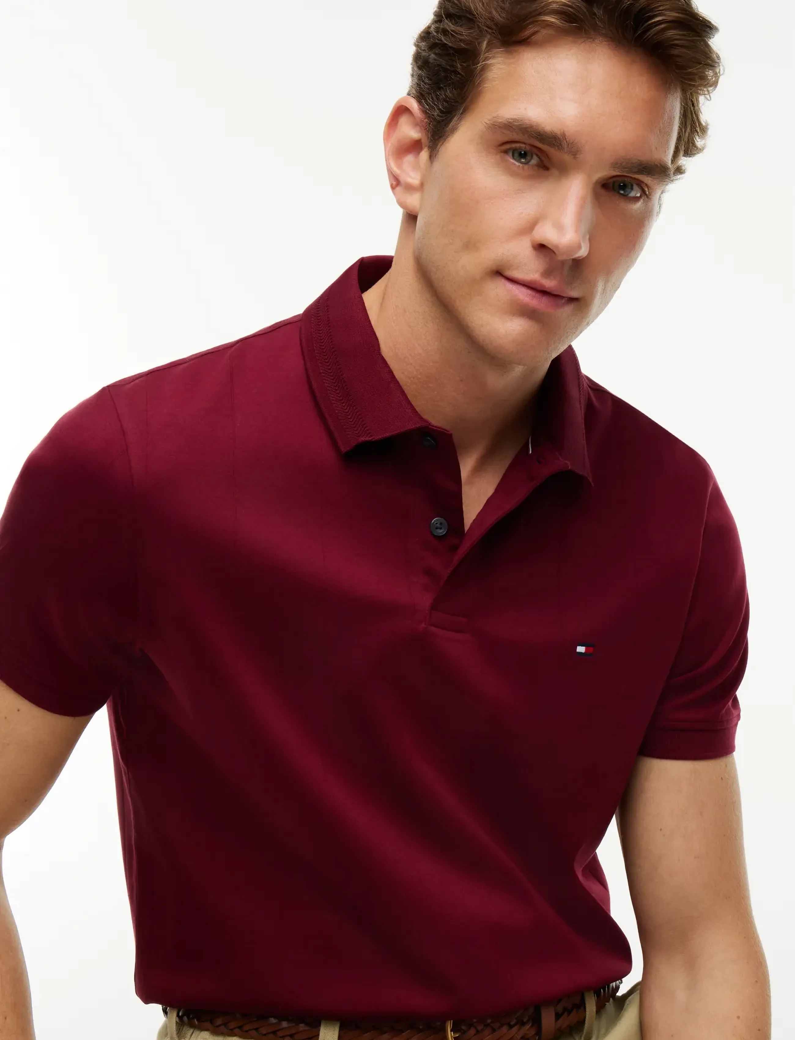 Tommy Hilfiger - TONAL VERT STRIPE LUX INTERLOCK - osta olukorra järgi - burgundy - 3