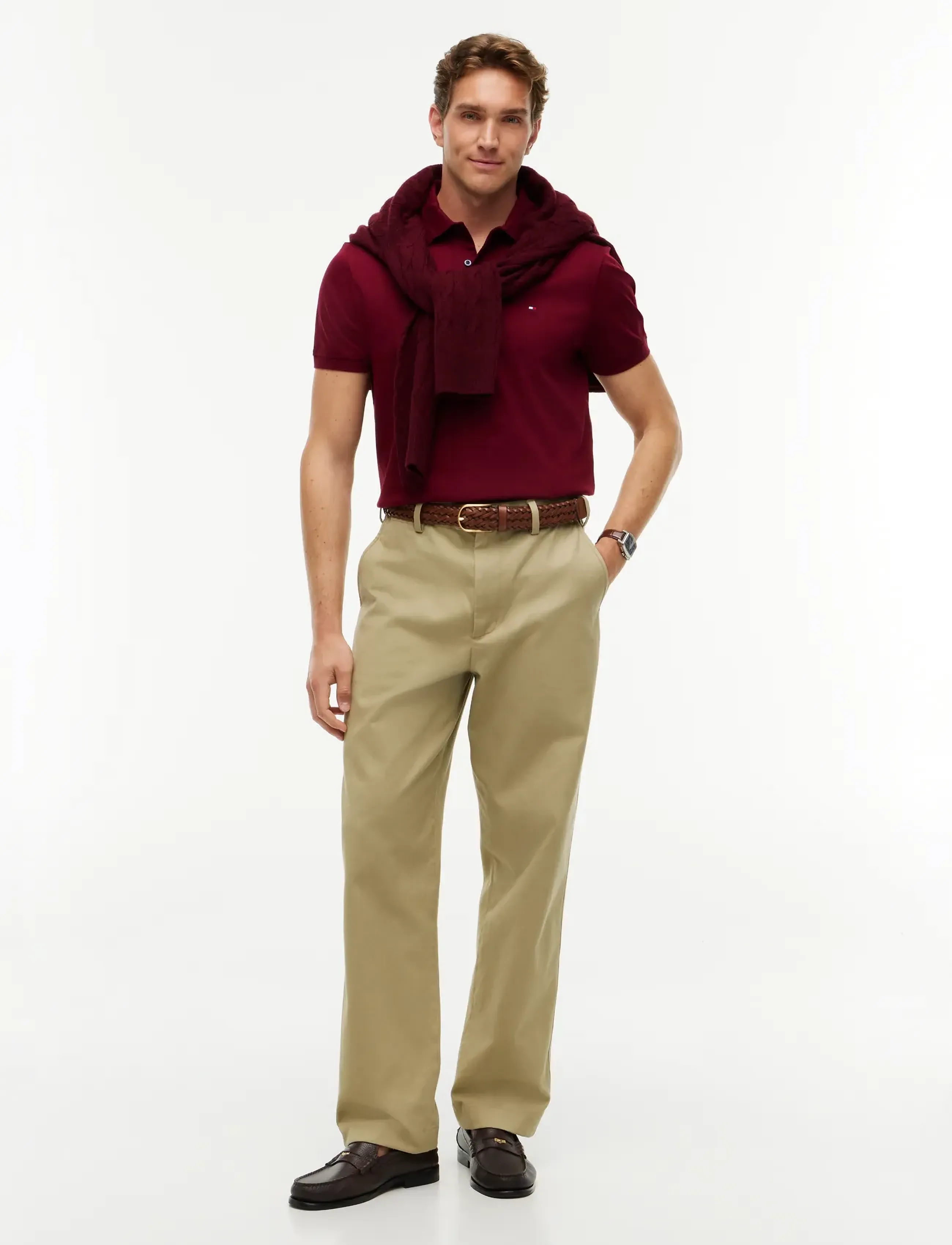 Tommy Hilfiger - TONAL VERT STRIPE LUX INTERLOCK - osta olukorra järgi - burgundy - 4
