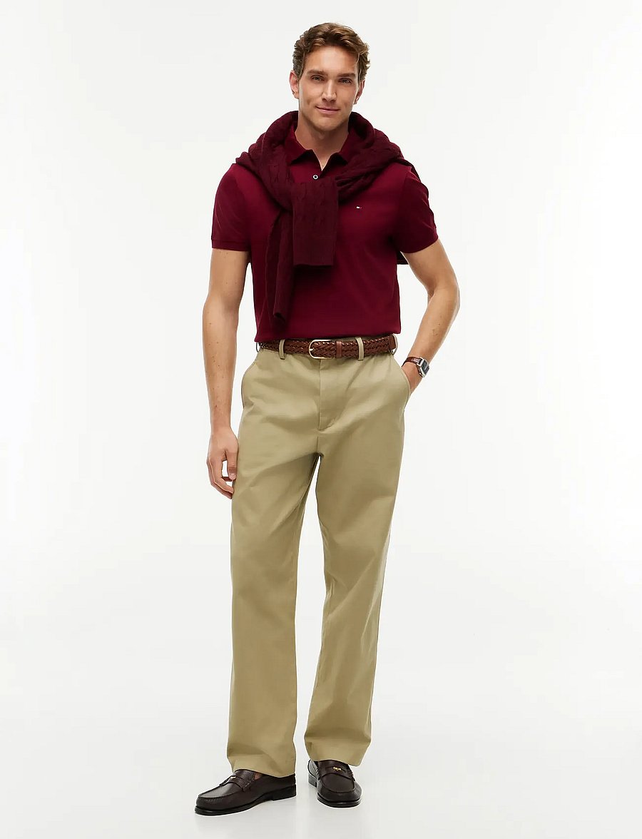 Tommy Hilfiger - TONAL VERT STRIPE LUX INTERLOCK - osta olukorra järgi - burgundy - 4
