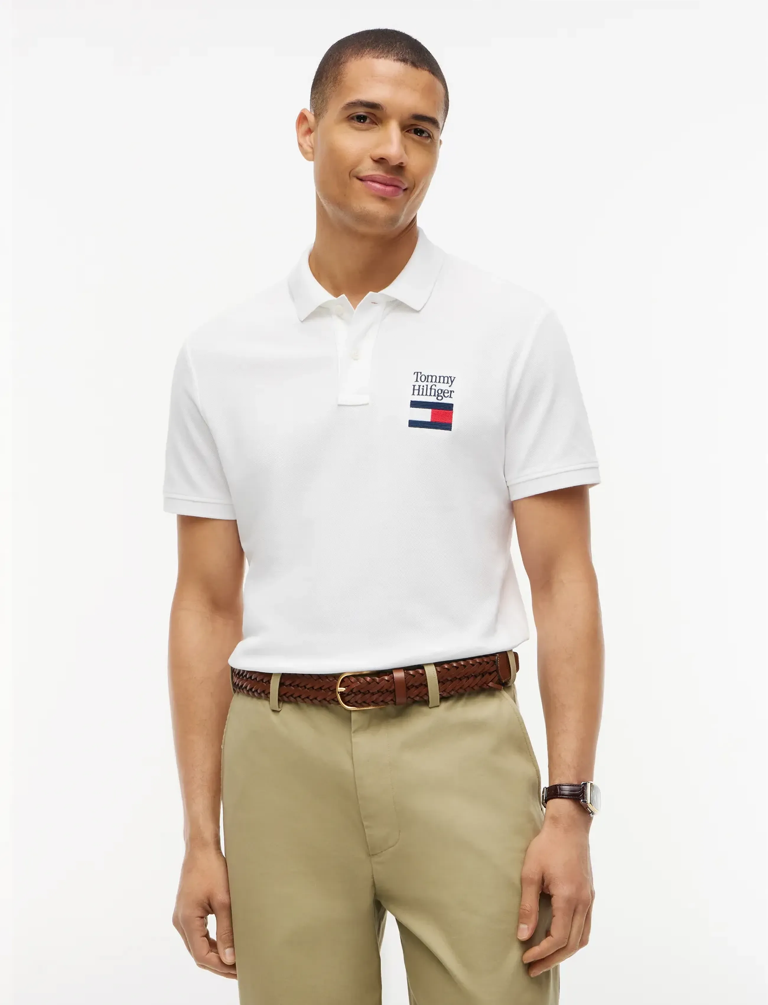 Tommy Hilfiger LA GRAPHIC REG POLO - Tommy Hilfiger - WHITE / white