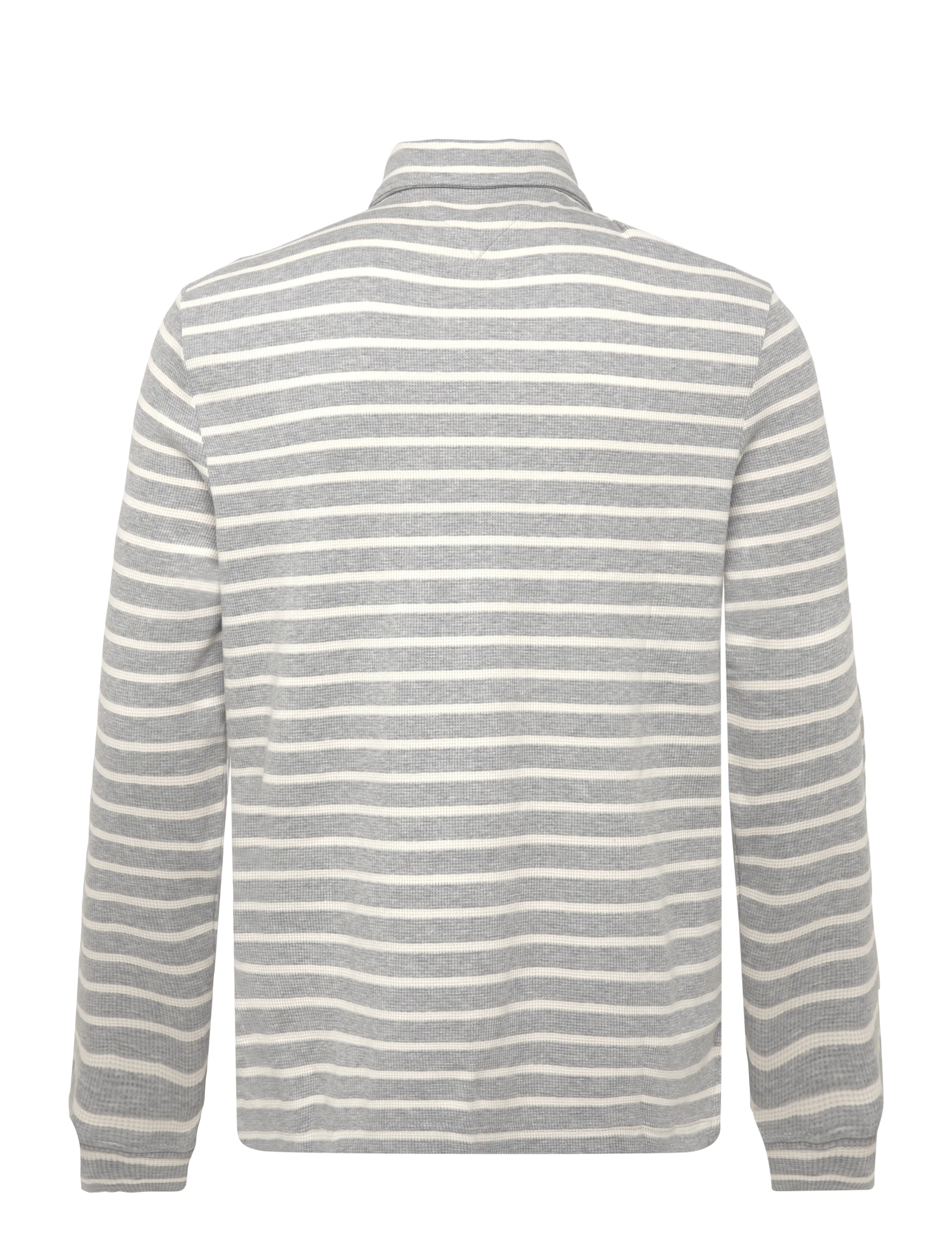 Tommy Hilfiger - LS WAFFLE REG POLO - langærmede poloer - light grey htr   ivory petal - 1