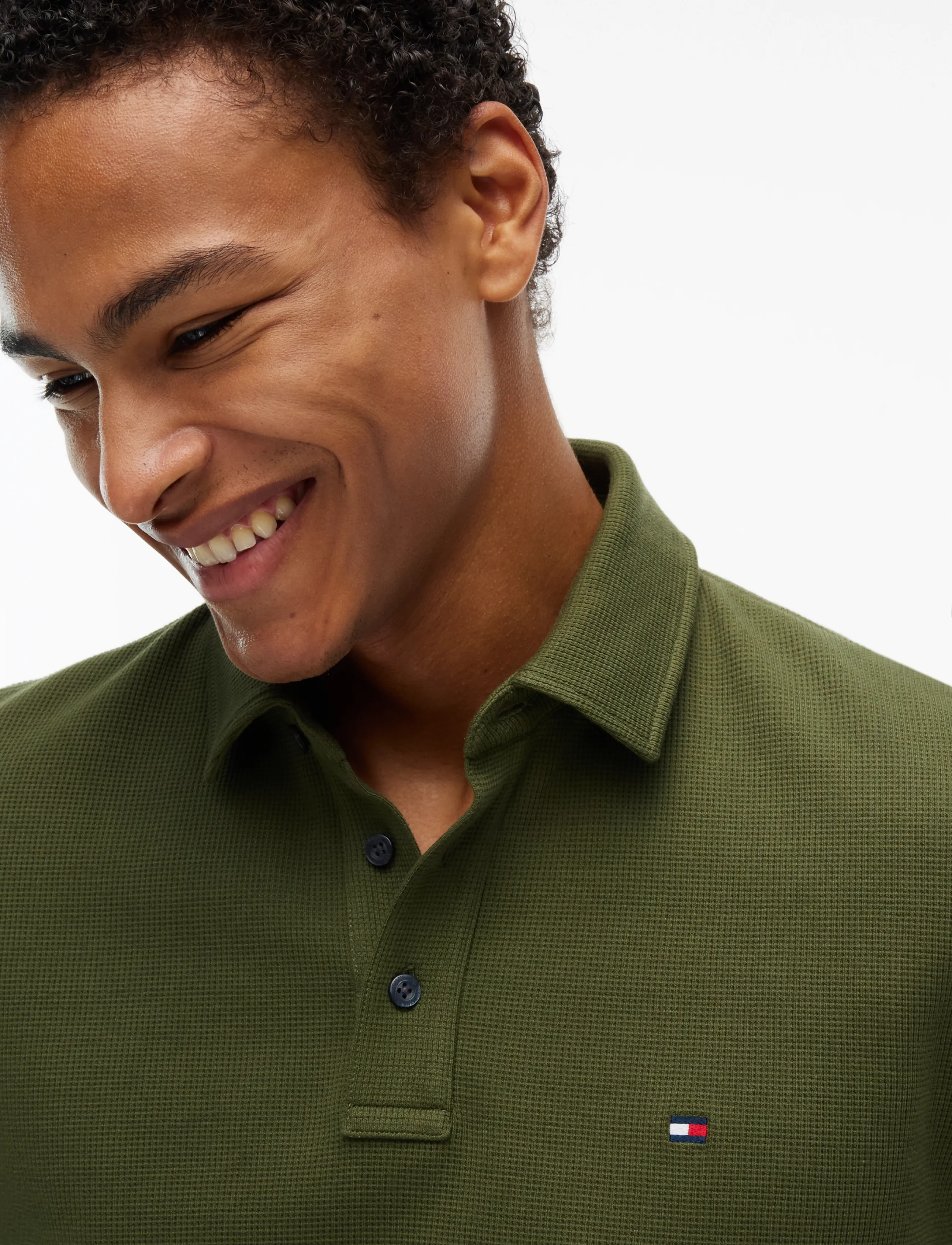 Tommy Hilfiger - LS WAFFLE REG POLO - huntsman green - 3