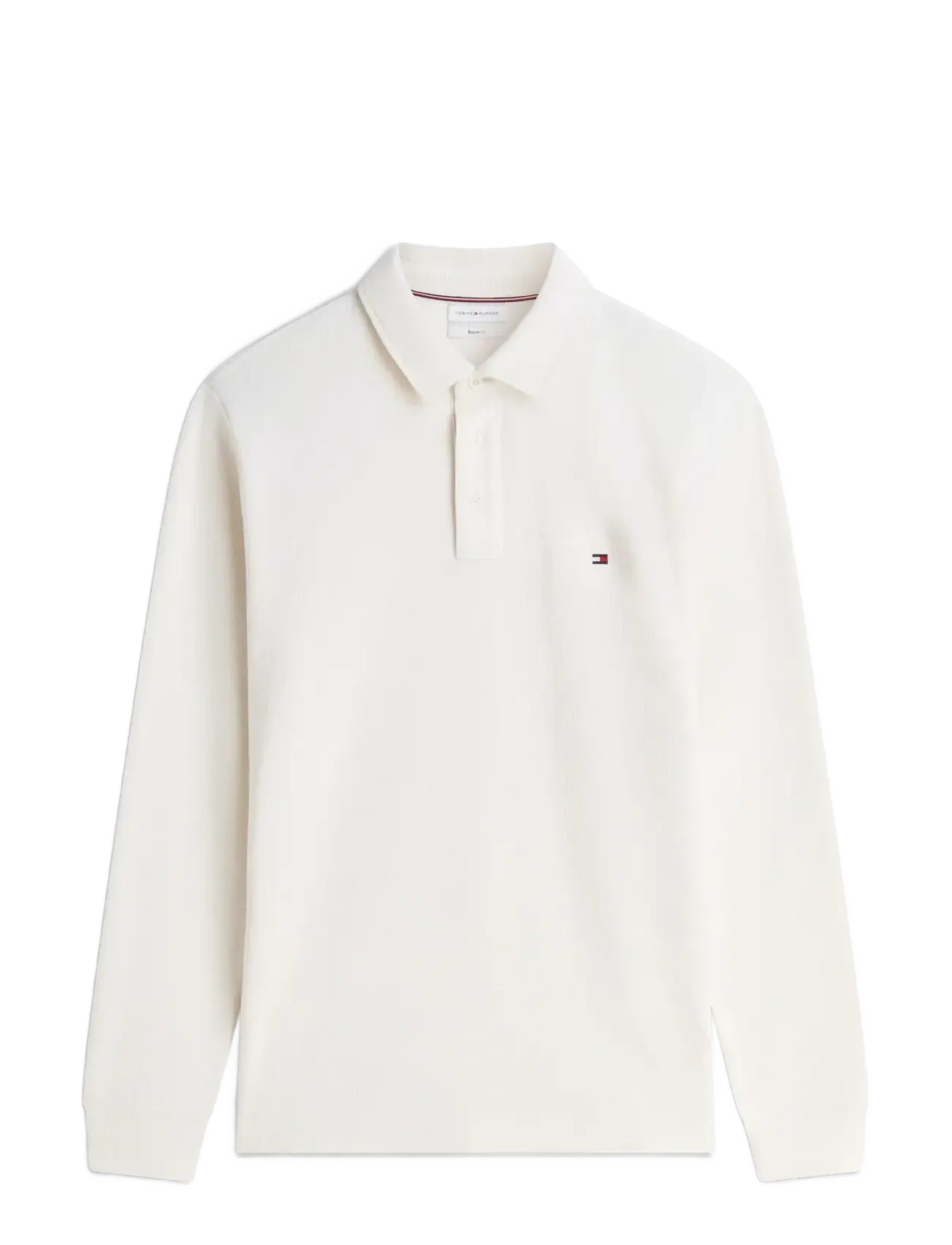 Tommy Hilfiger - LS WAFFLE REG POLO - långärmade pikéer - ivory petal - 1