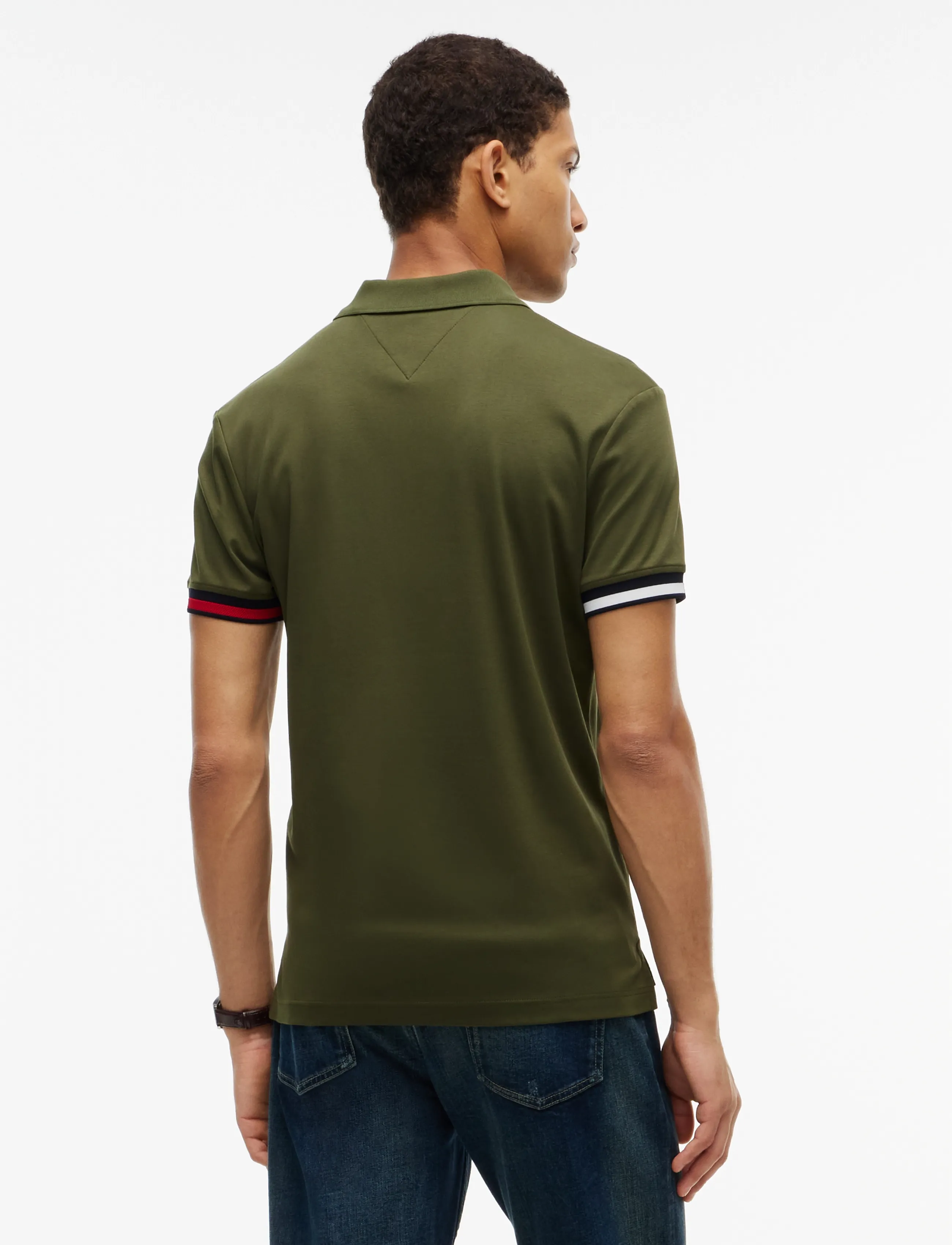 Tommy Hilfiger - LIQUID COTTON CUFF SLIM POLO - kurzärmelig - huntsman green - 2