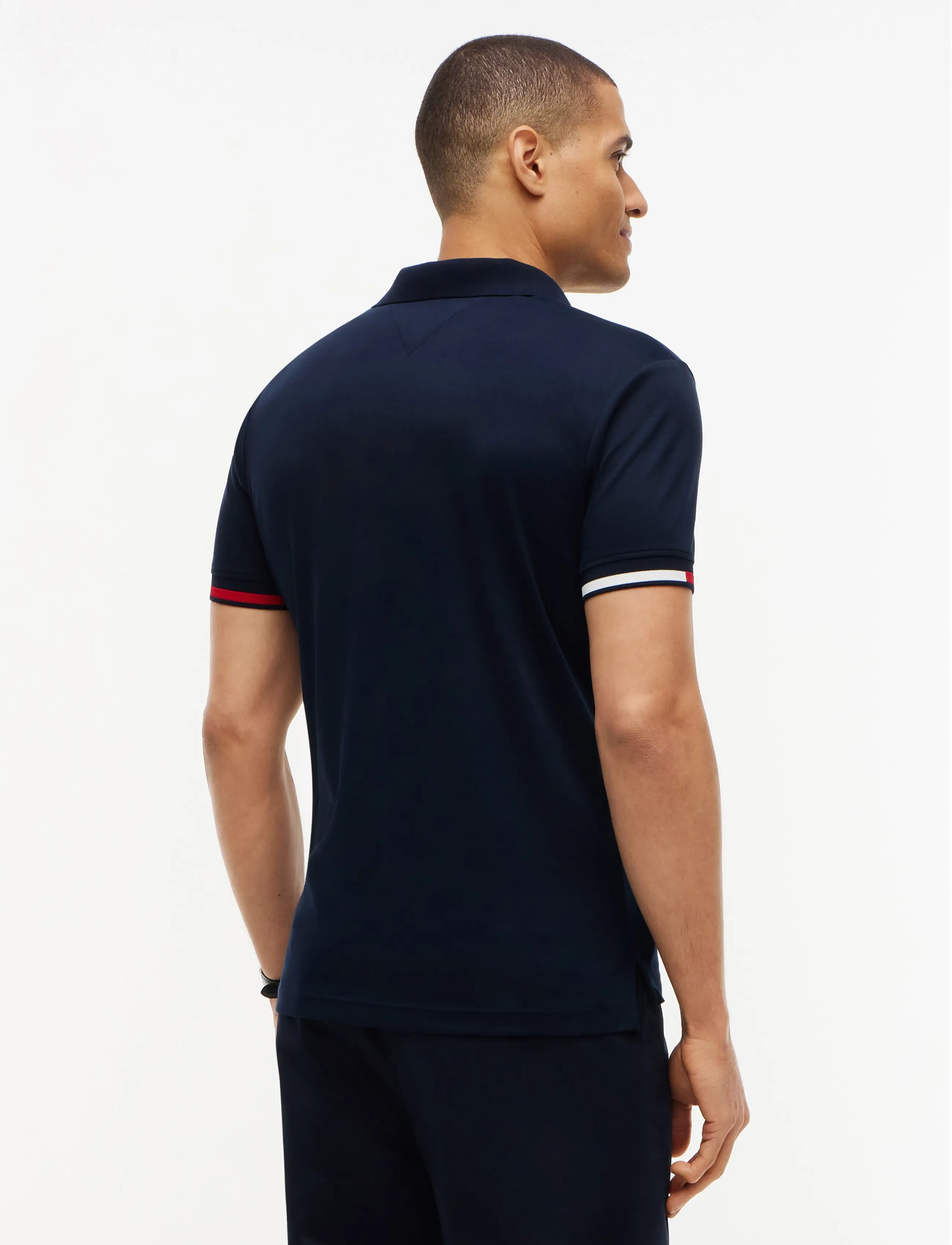 Tommy Hilfiger - LIQUID COTTON CUFF SLIM POLO - lühikeste varrukatega polod - navy blue - 2