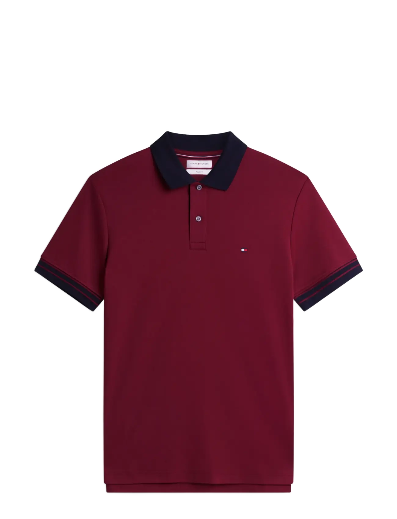 Tommy Hilfiger INTERLOCK PLACKT DETAIL REG POLO - Preppy - BURGUNDY / burgundy
