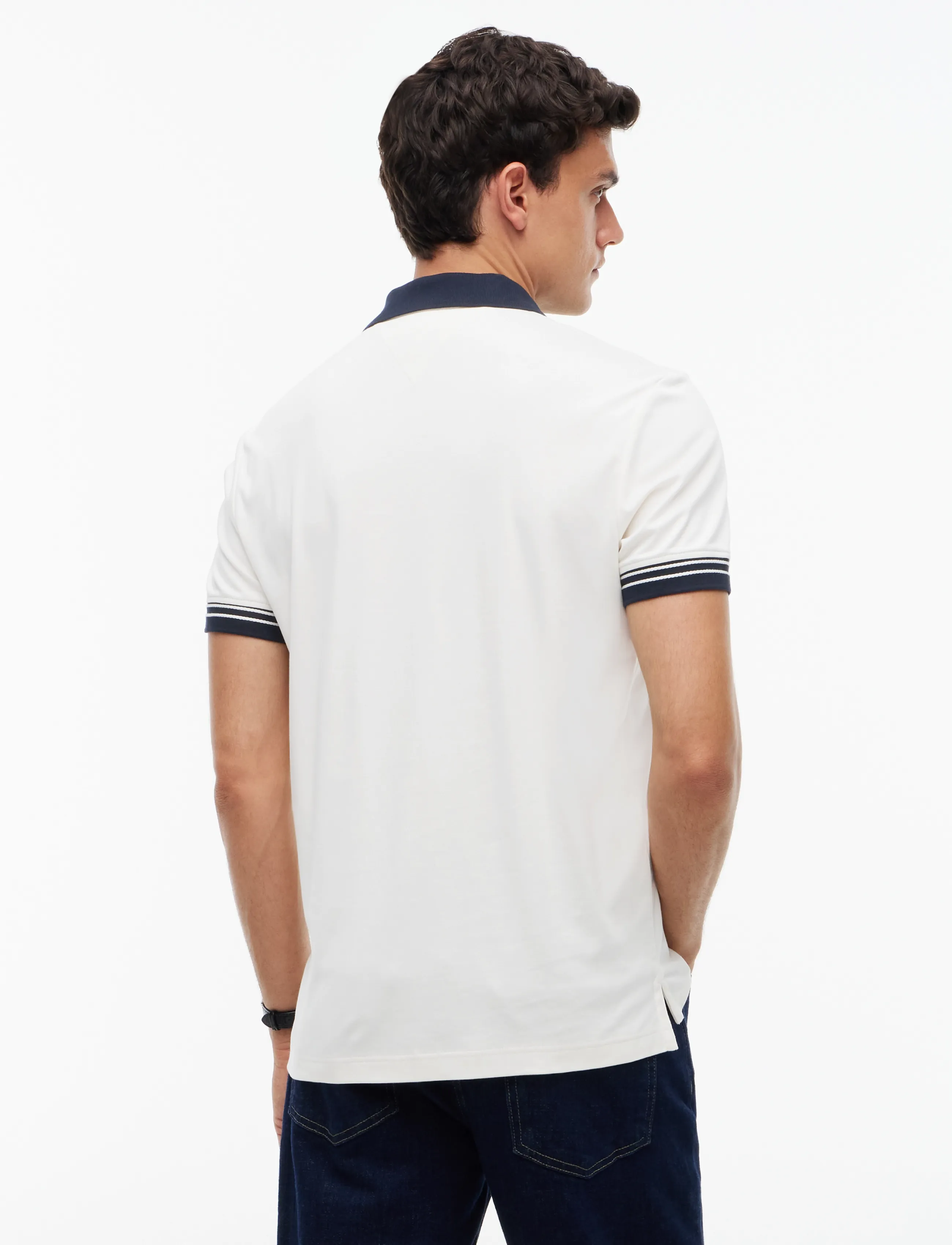 Tommy Hilfiger - INTERLOCK PLACKT DETAIL REG POLO - kurzärmelig - ivory petal - 2