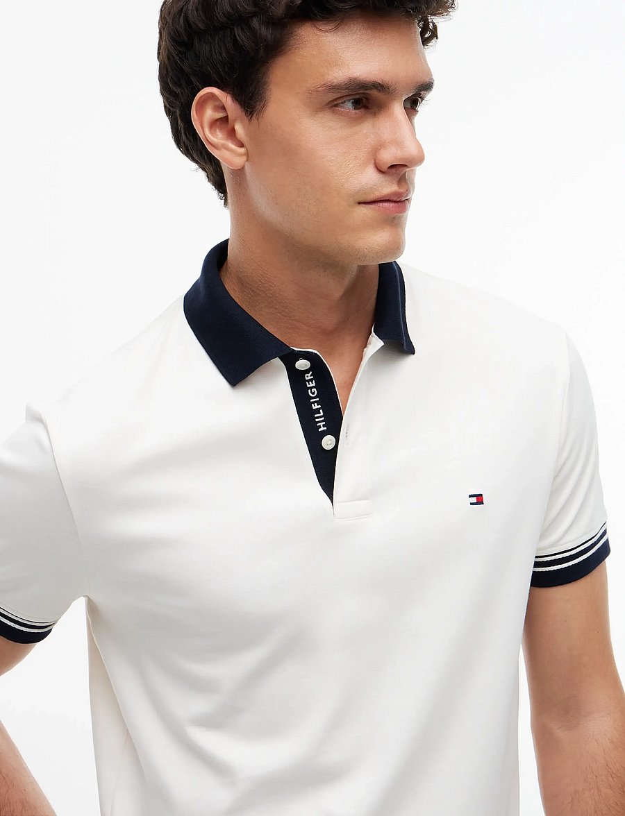 Tommy Hilfiger - INTERLOCK PLACKT DETAIL REG POLO - kurzärmelig - ivory petal - 3