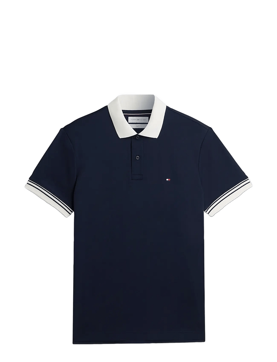 Tommy Hilfiger - INTERLOCK PLACKT DETAIL REG POLO - kurzärmelig - navy blue - 1