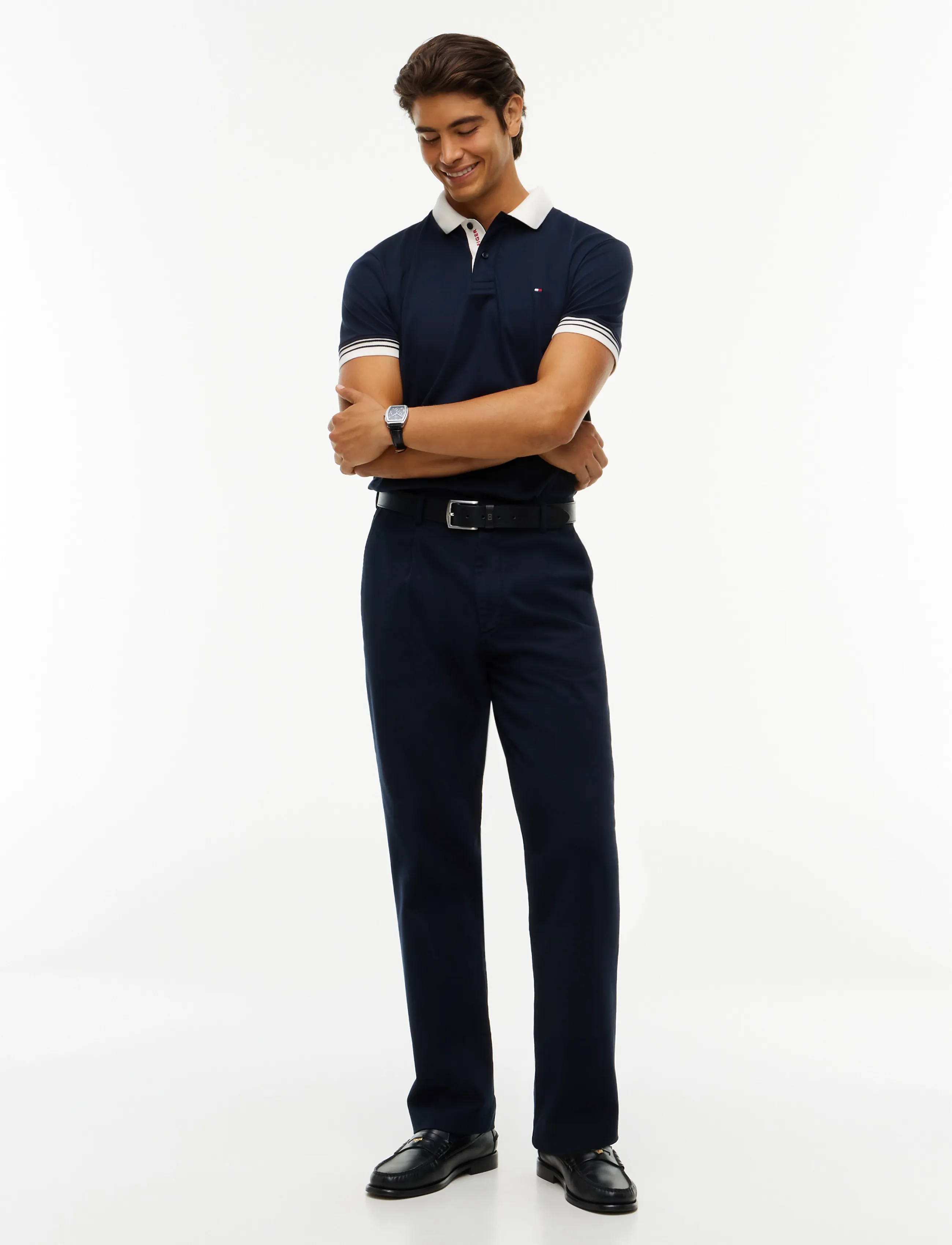 Tommy Hilfiger - INTERLOCK PLACKT DETAIL REG POLO - kurzärmelig - navy blue - 4