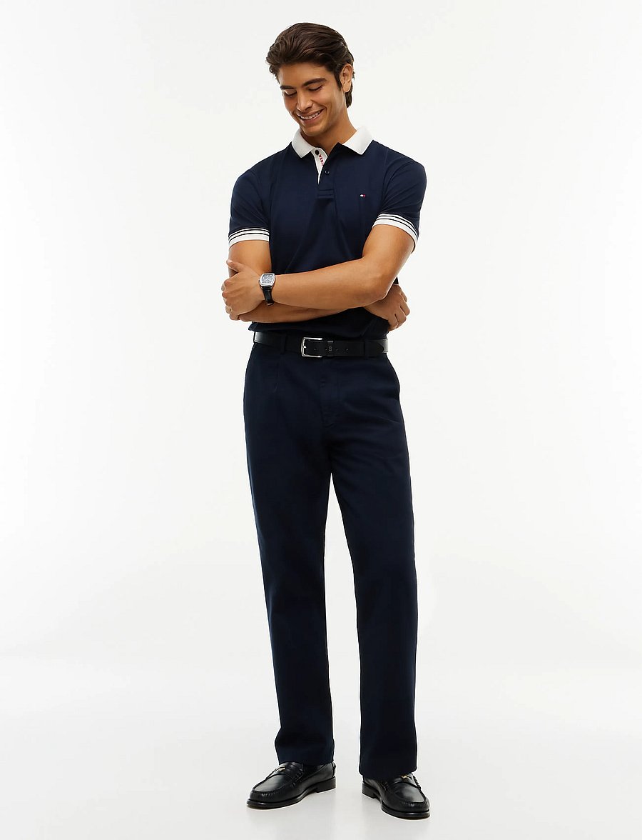 Tommy Hilfiger - INTERLOCK PLACKT DETAIL REG POLO - kurzärmelig - navy blue - 4
