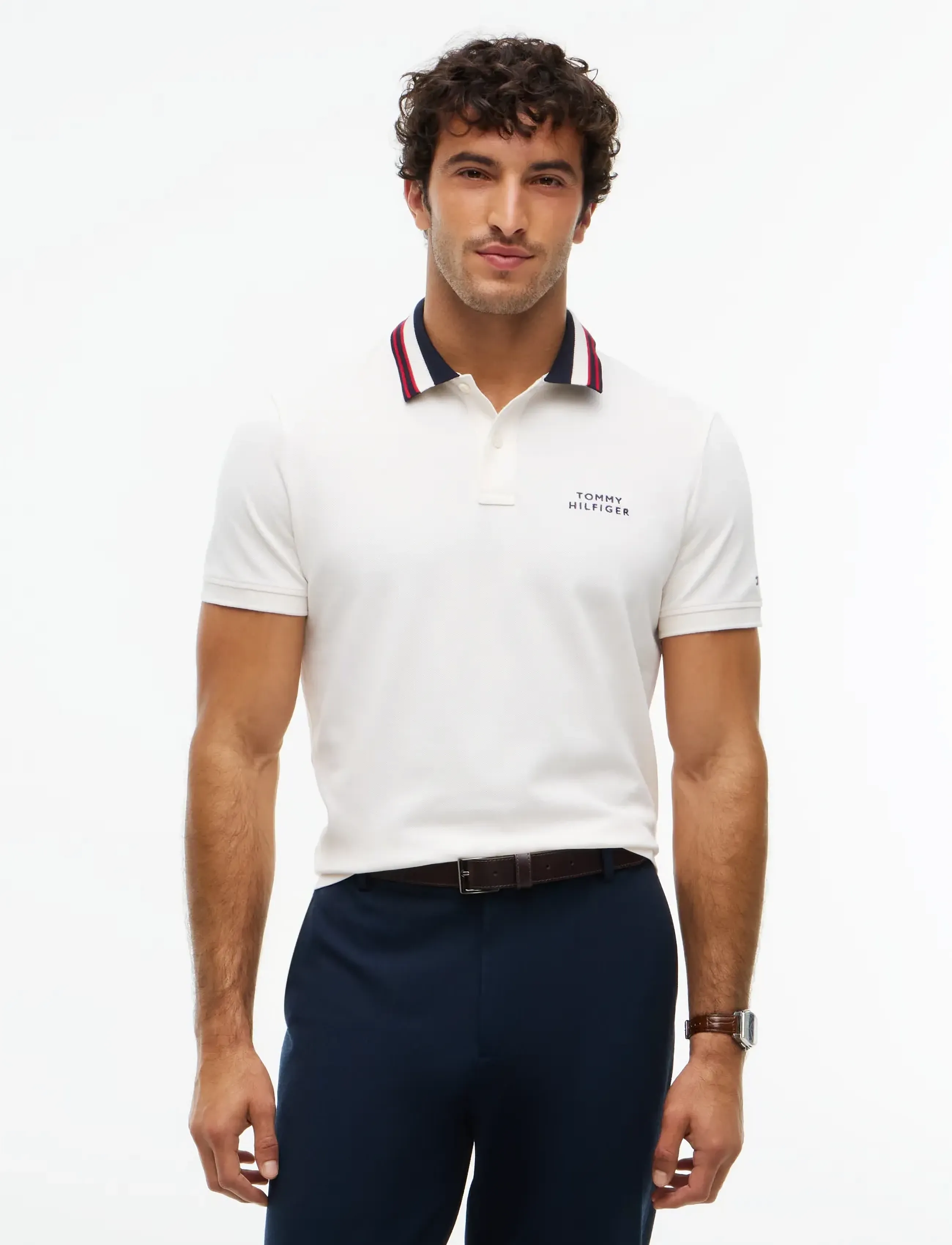 Tommy Hilfiger LEFT CHEST GRAPHIC REG POLO - Tommy Hilfiger - IVORY PETAL / cream