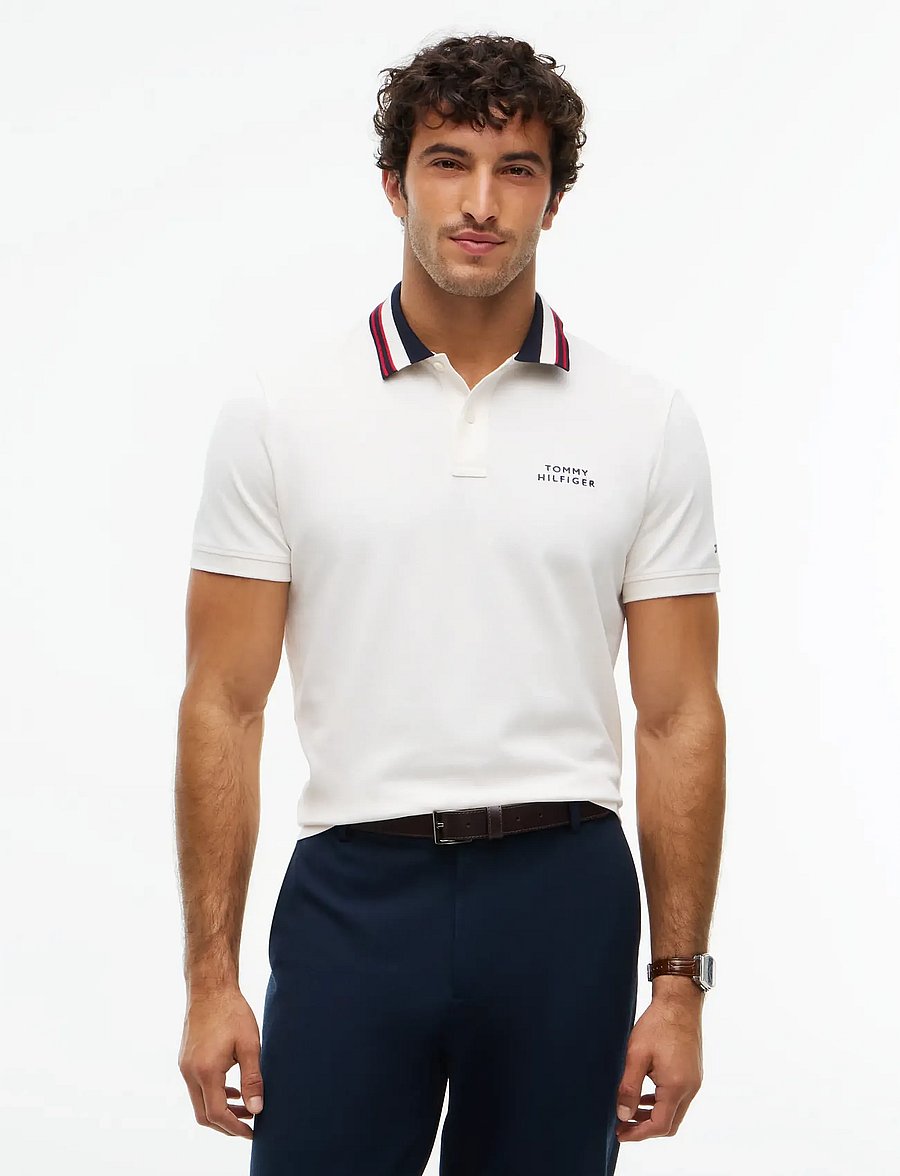 Tommy Hilfiger - LEFT CHEST GRAPHIC REG POLO - kortärmade pikéer - ivory petal - 0