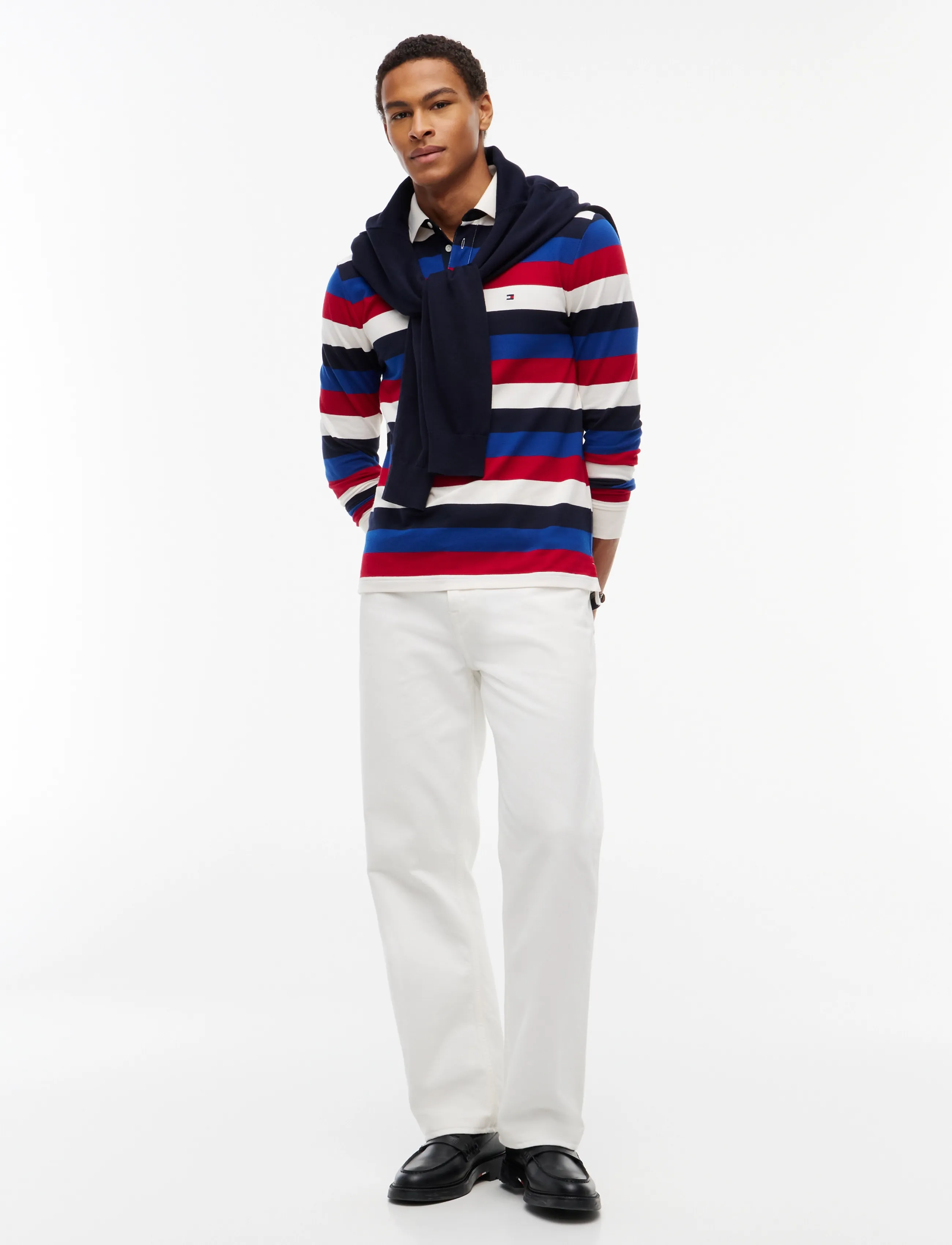 Tommy Hilfiger - LS RUGBY STRIPE CLASSIC POLO - medium red   multi - 4
