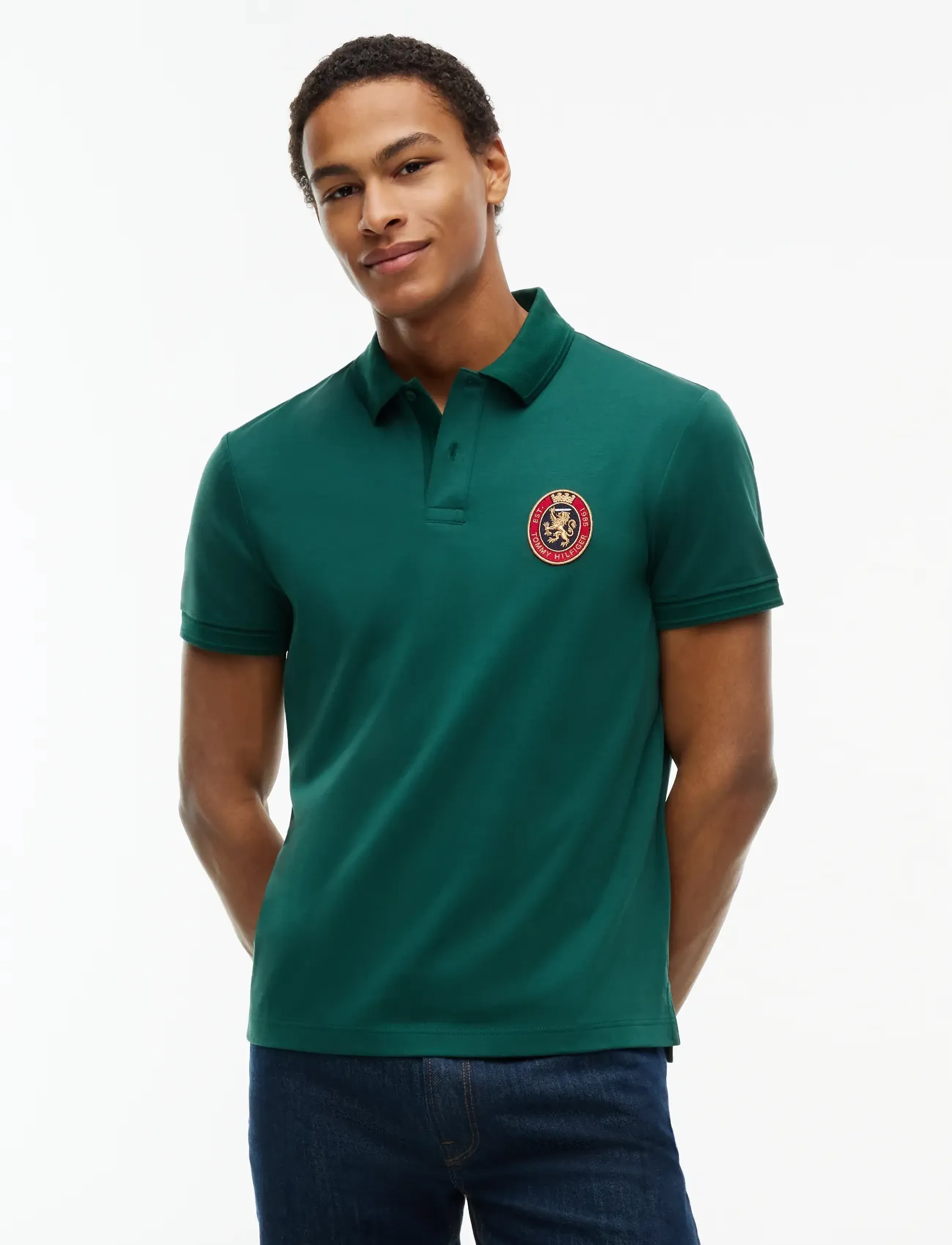 Tommy Hilfiger ICON REG POLO - Kläder - ORNAMENTAL GREEN / green