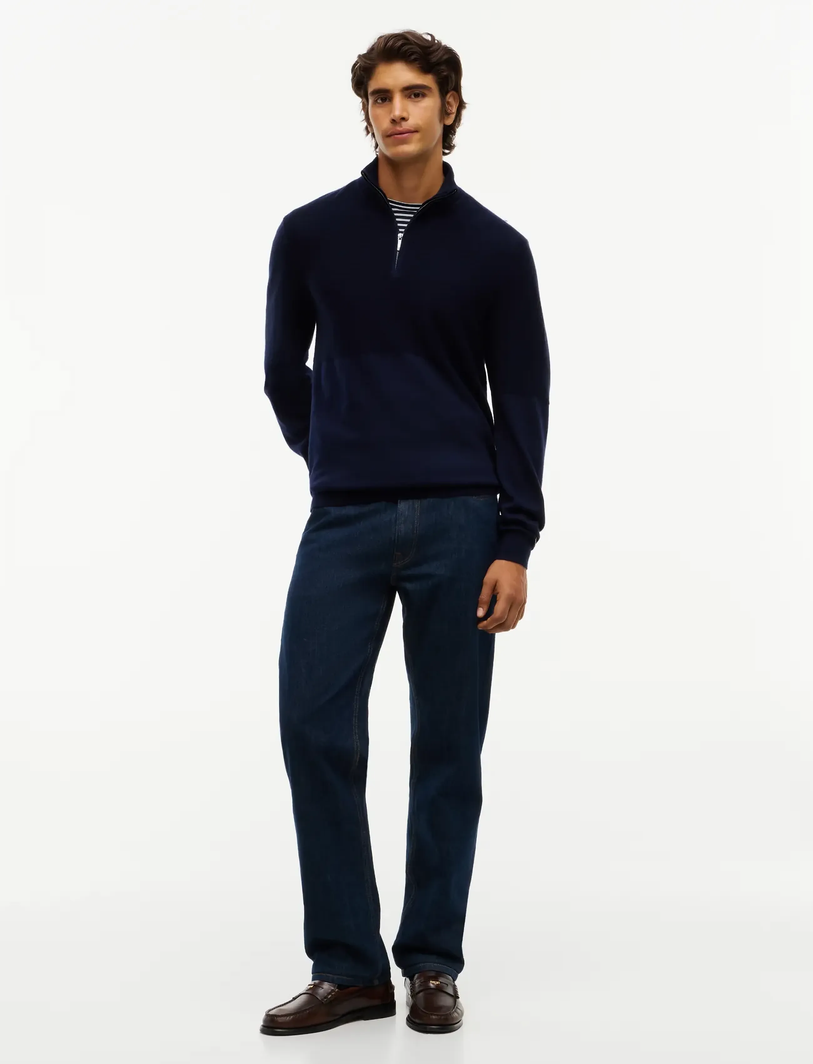 Tommy Hilfiger - NY PERFORMANCE MOCK NECK SWEATER - half zip-tröjor - navy blue - 4