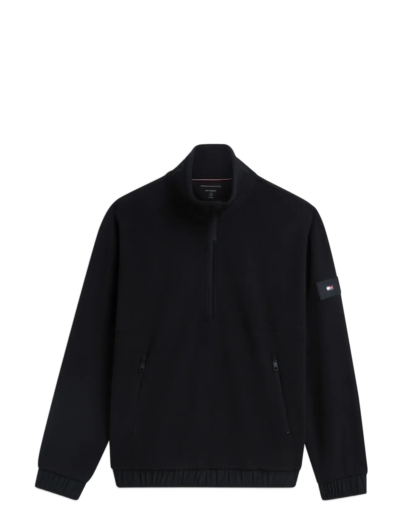 Tommy Hilfiger - 1/4 ZIP COLOR BLOCK SWEATSHIRT - black - 1