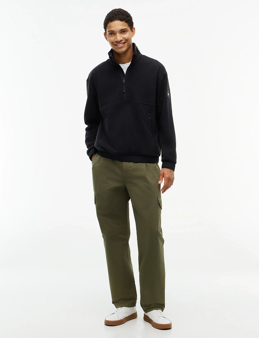 Tommy Hilfiger - 1/4 ZIP COLOR BLOCK SWEATSHIRT - fleece-pullover - black - 4