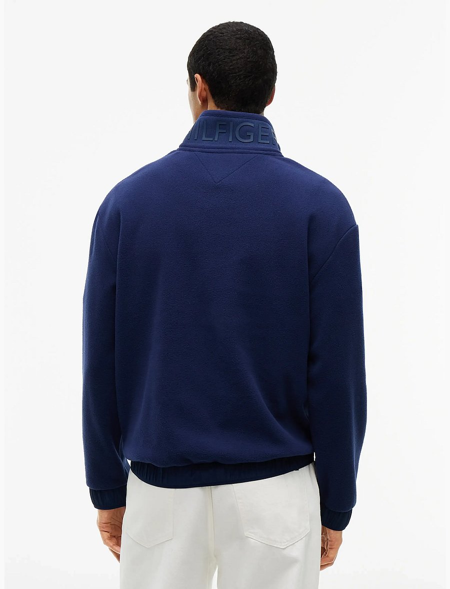Tommy Hilfiger - 1/4 ZIP COLOR BLOCK SWEATSHIRT - teddy-pusad - carbon navy - 2