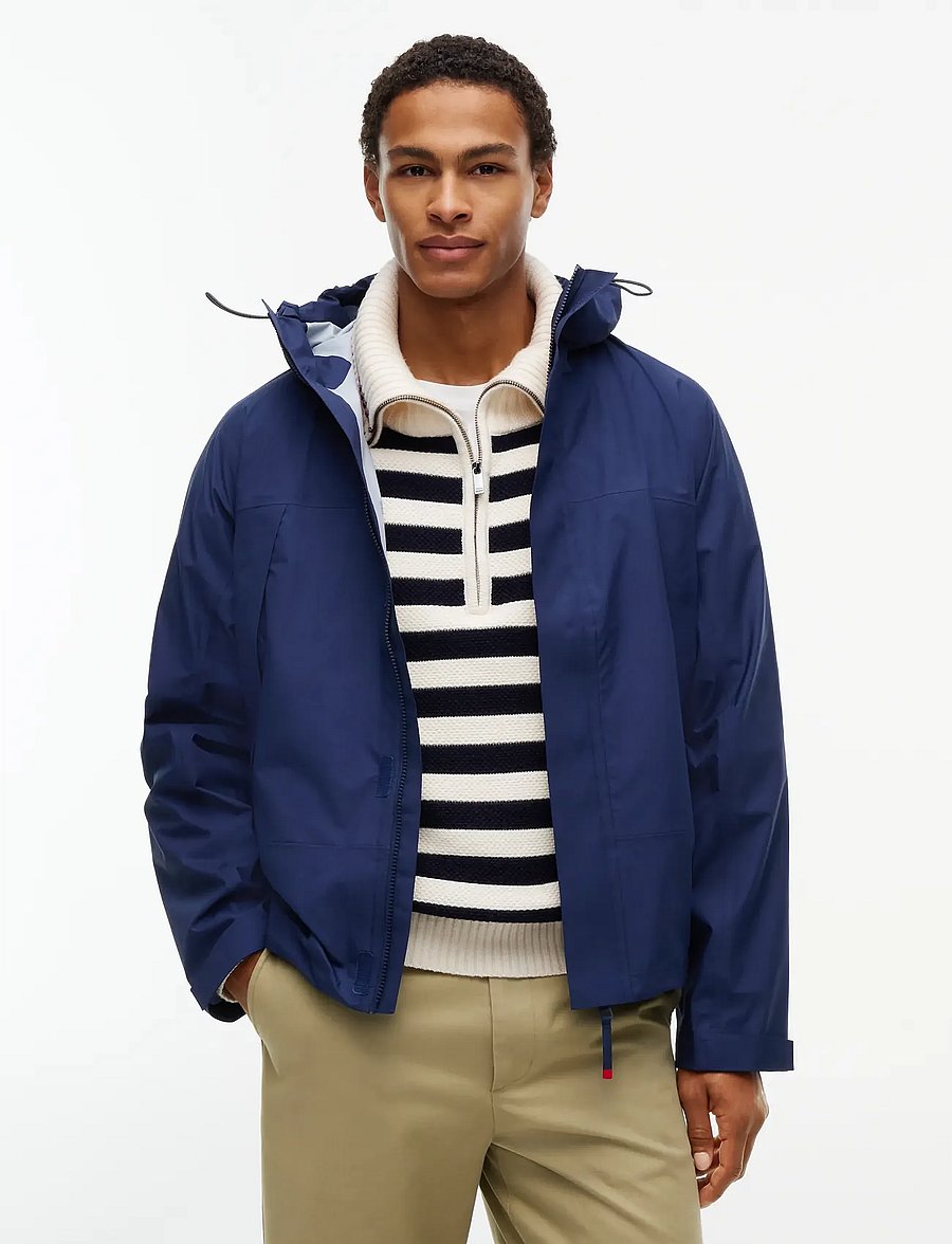 Tommy Hilfiger - PERFORMANCE RAIN ALLOVER JCKT - regenmäntel - carbon navy aop - 0