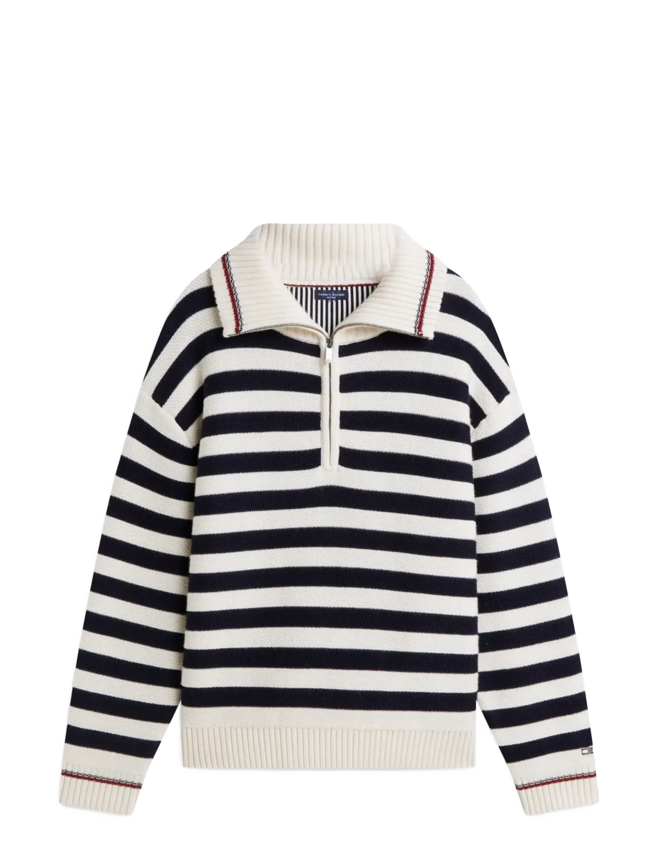 Tommy Hilfiger NY STRIPE  SWEATER - Tøj - NAVY BLUE   IVORY PETAL / navy