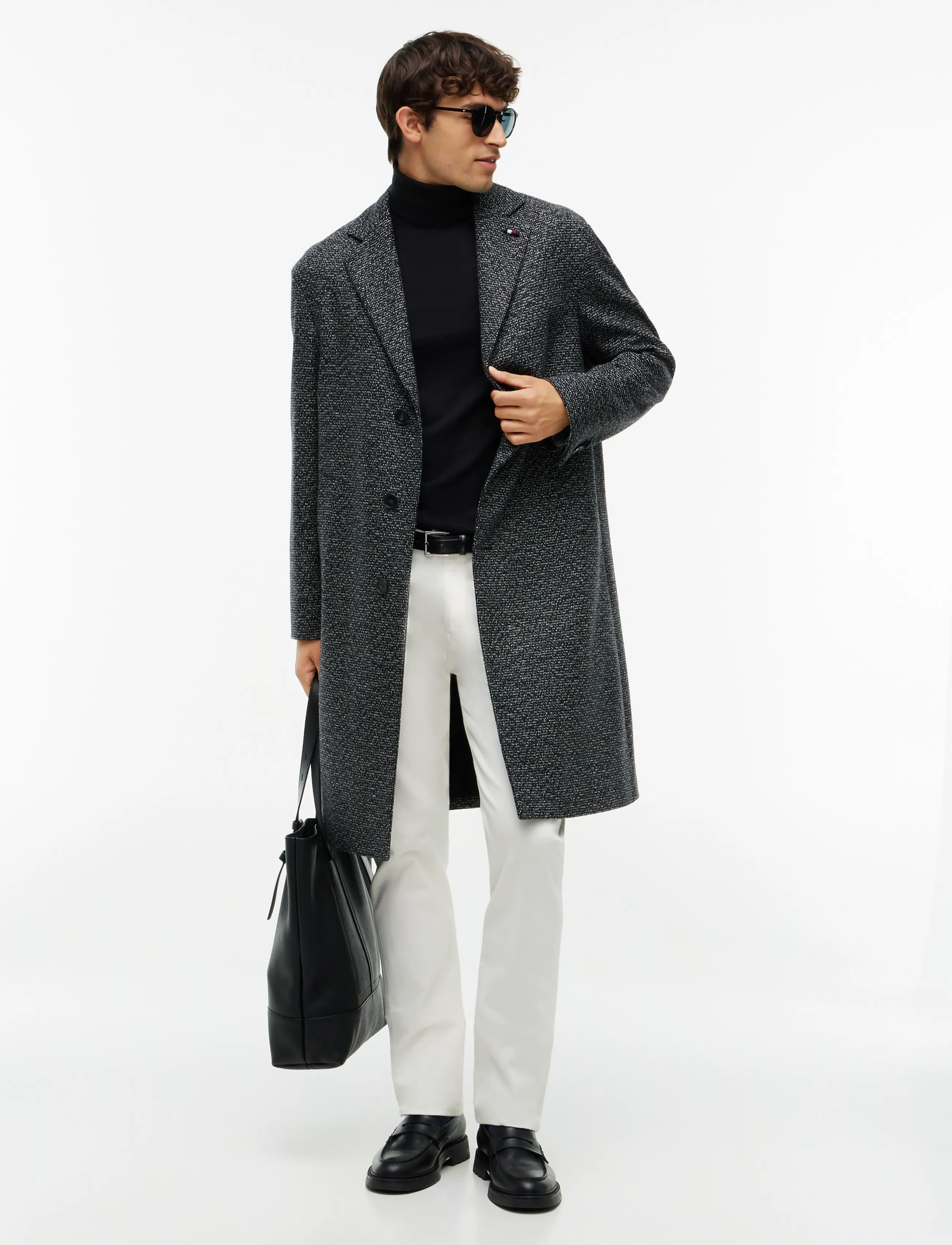 Tommy Hilfiger - NY MERINO ROLL NECK SWEATER - rollkragenpullover - black - 4