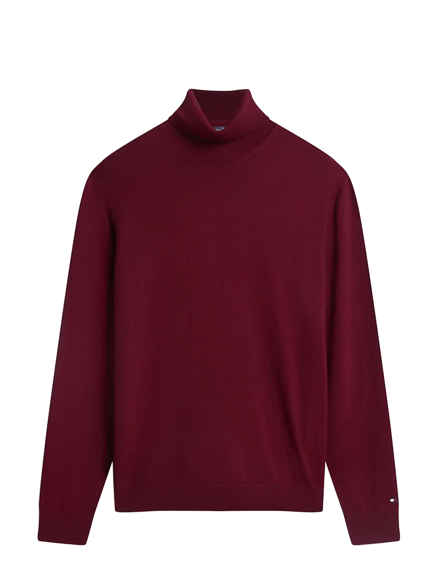 Tommy Hilfiger - NY MERINO ROLL NECK SWEATER - kõrge kaelusega - burgundy - 1
