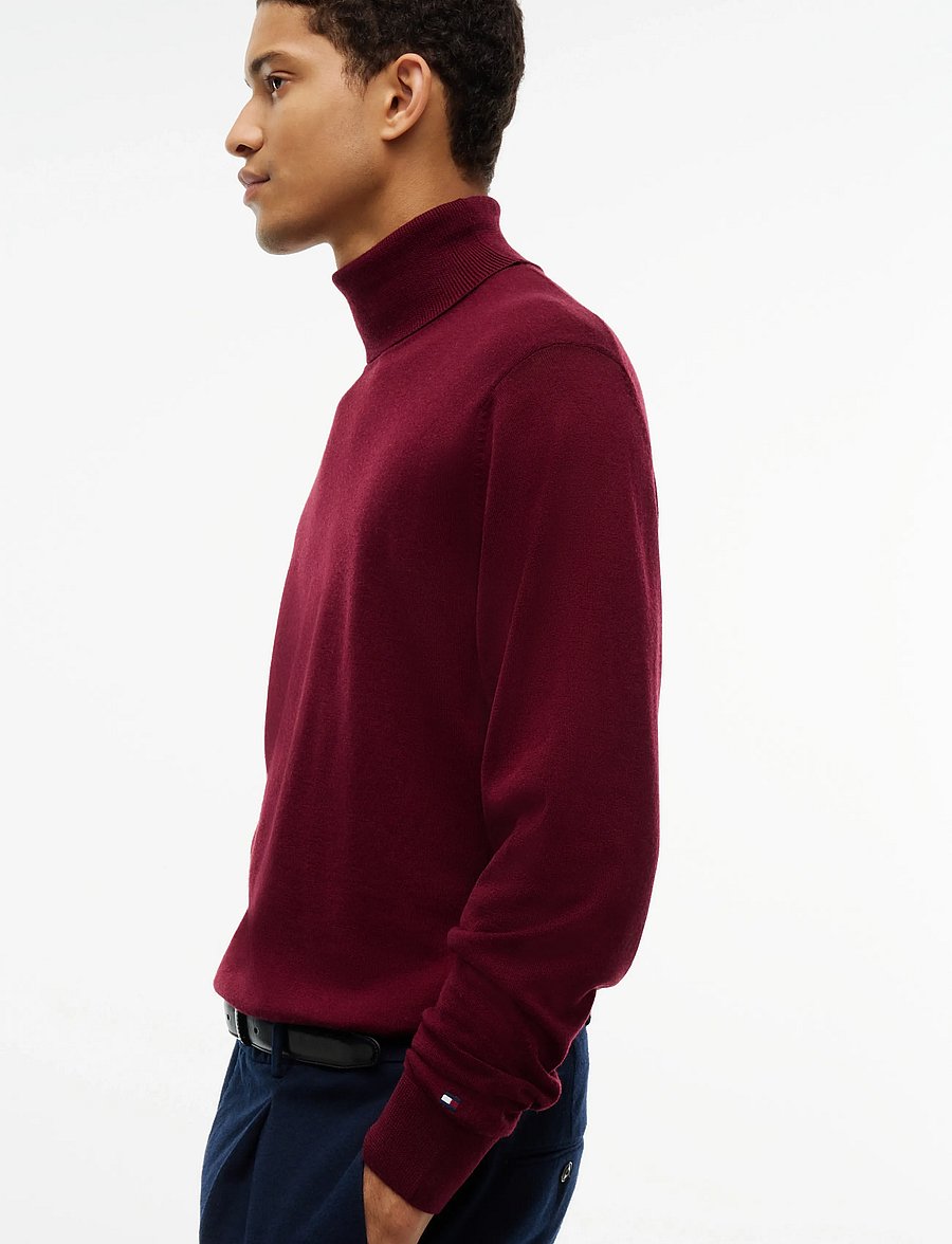Tommy Hilfiger - NY MERINO ROLL NECK SWEATER - kõrge kaelusega - burgundy - 3