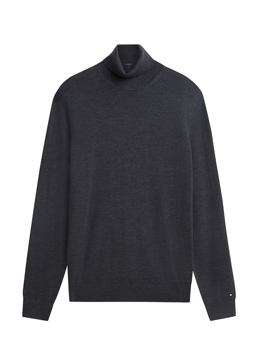 Tommy Hilfiger - NY MERINO ROLL NECK SWEATER - rollkragenpullover - dark grey heather - 1