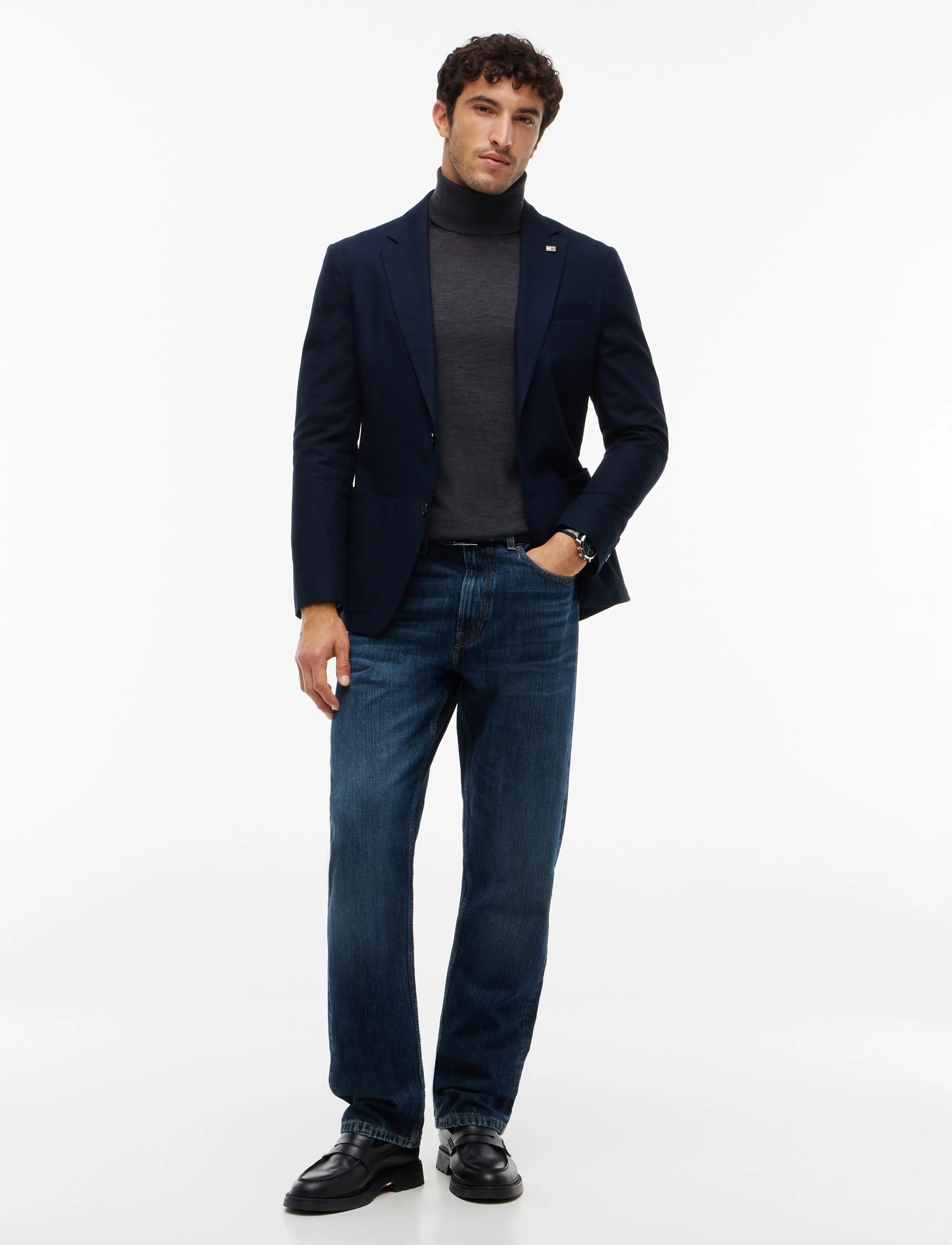 Tommy Hilfiger - NY MERINO ROLL NECK SWEATER - rollkragenpullover - dark grey heather - 4