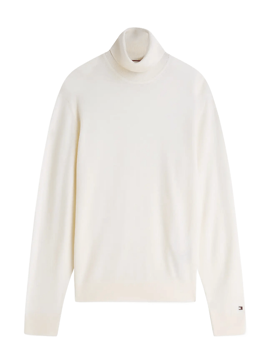 Tommy Hilfiger - NY MERINO ROLL NECK SWEATER - kõrge kaelusega - ivory petal - 1