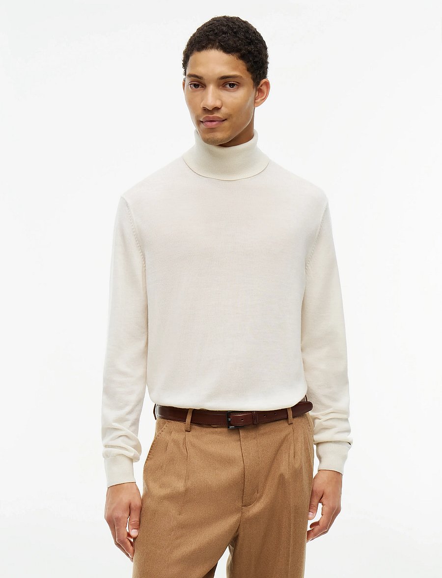 Tommy Hilfiger - NY MERINO ROLL NECK SWEATER - kõrge kaelusega - ivory petal - 0