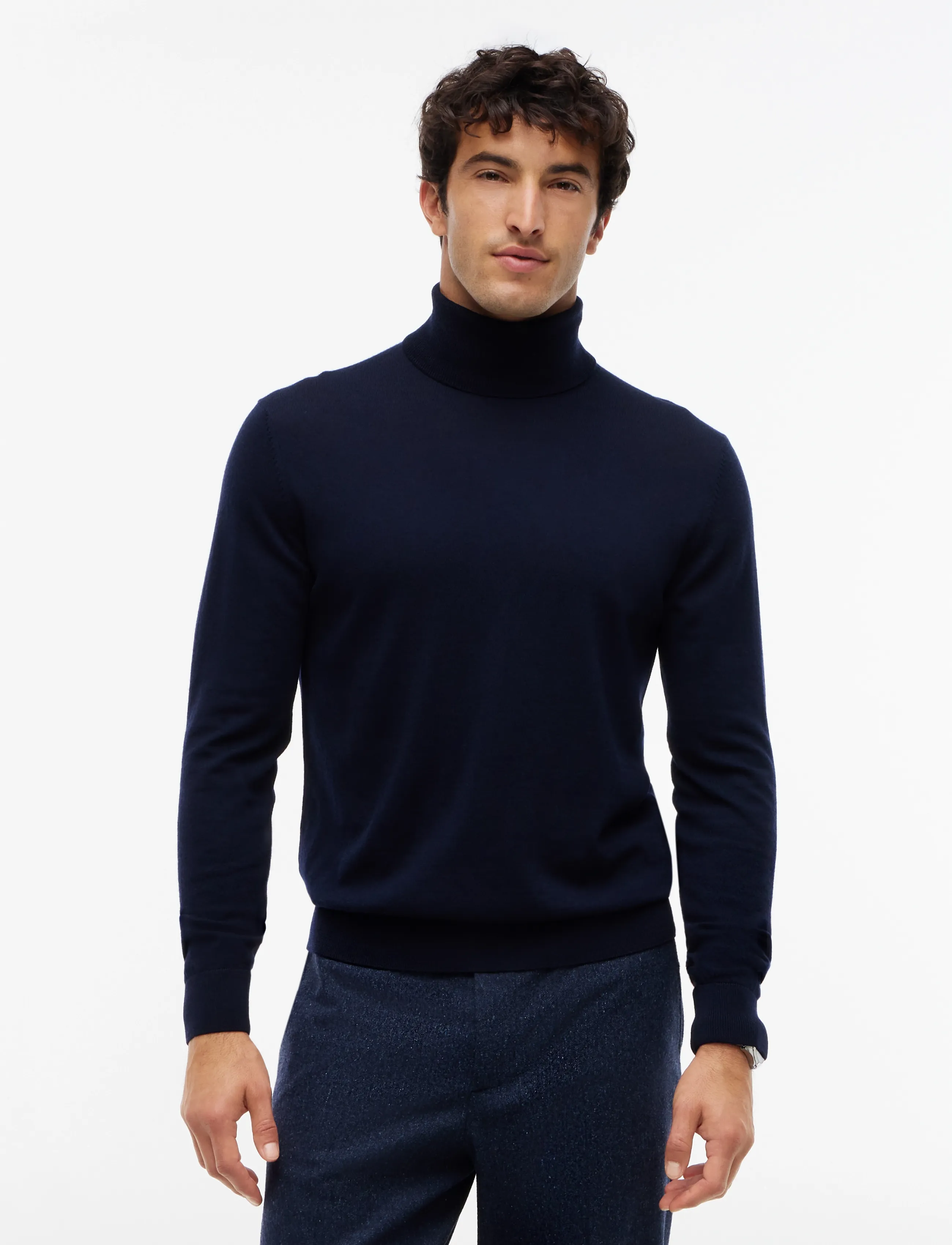 Tommy Hilfiger NY MERINO ROLL NECK SWEATER - Kleidung - NAVY BLUE / navy
