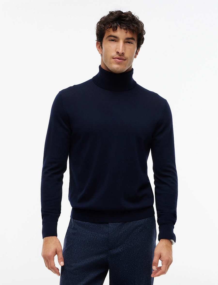Tommy Hilfiger - NY MERINO ROLL NECK SWEATER - rollkragenpullover - navy blue - 0