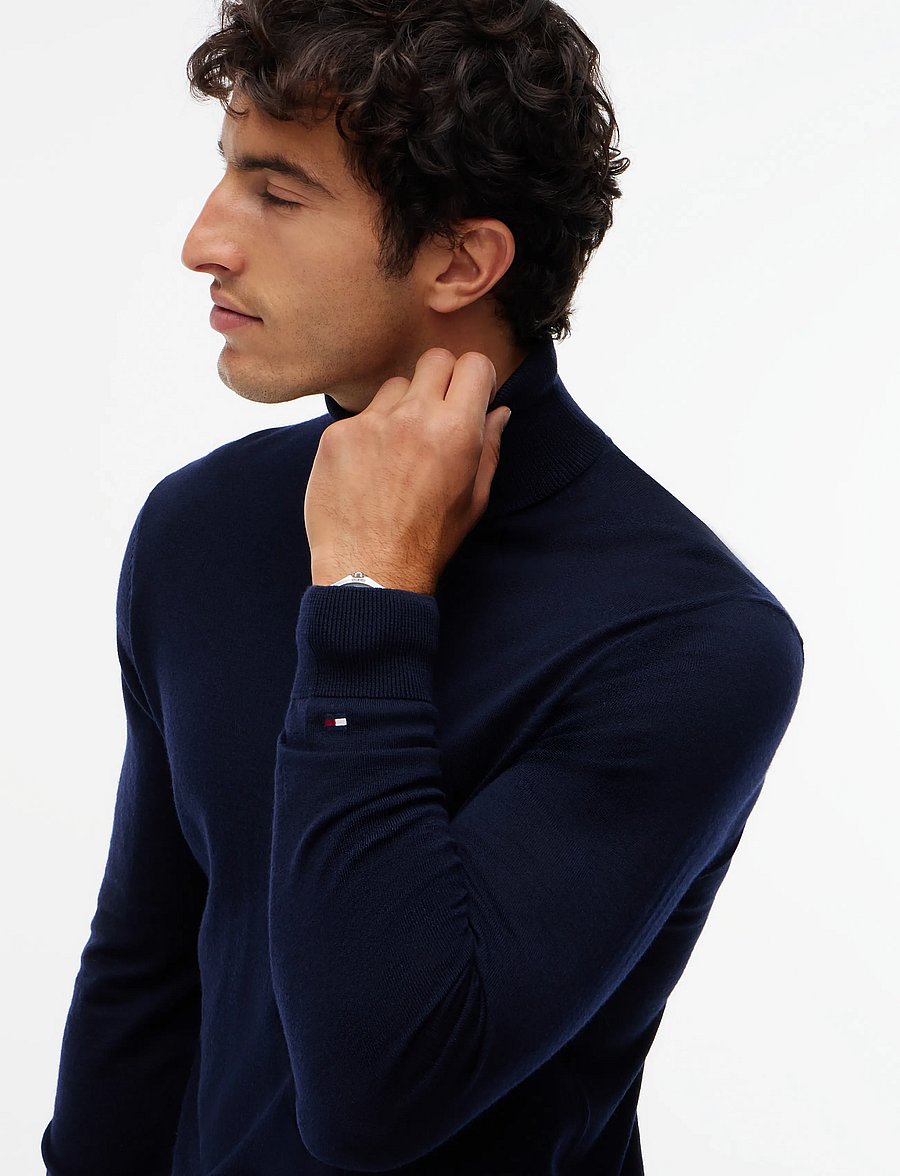 Tommy Hilfiger - NY MERINO ROLL NECK SWEATER - rollkragenpullover - navy blue - 3