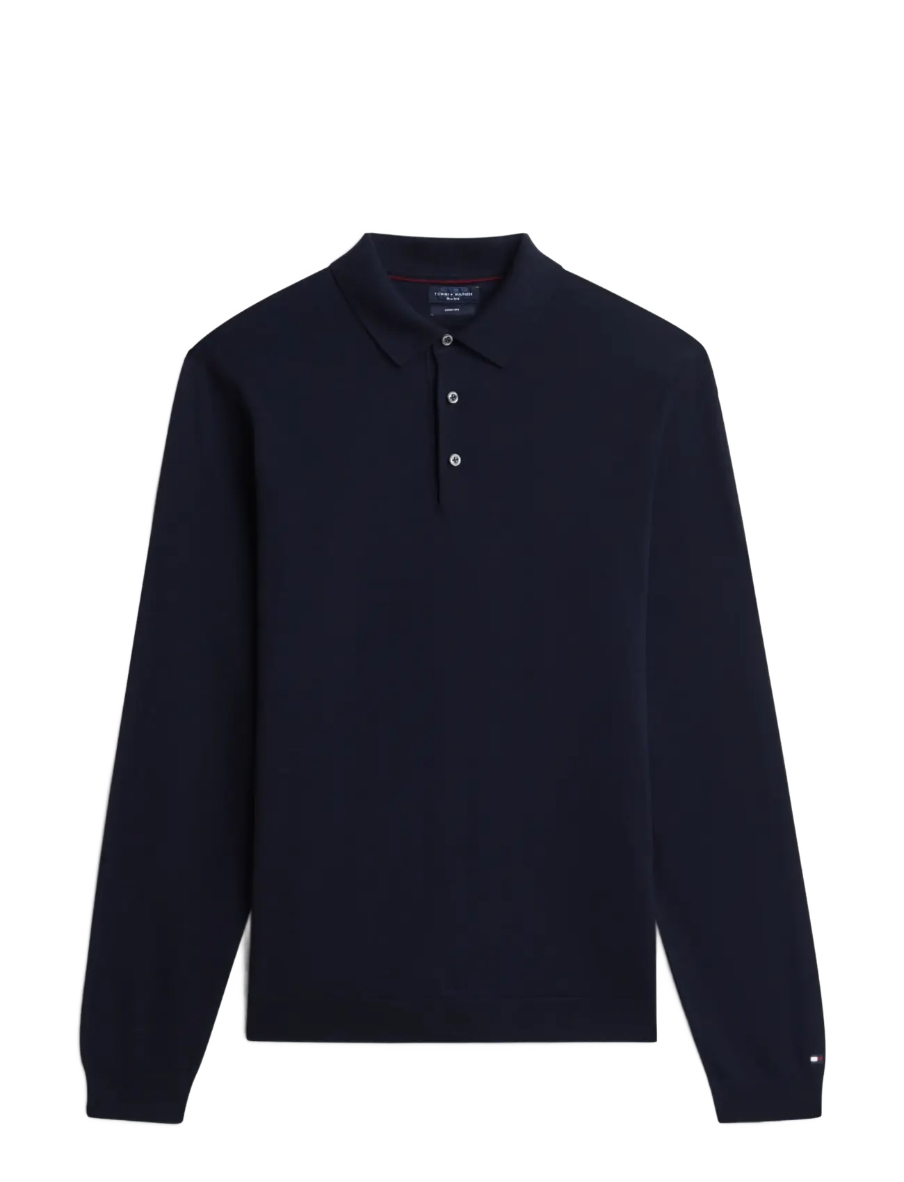 Tommy Hilfiger - NY MERINO L/S POLO - navy blue - 1
