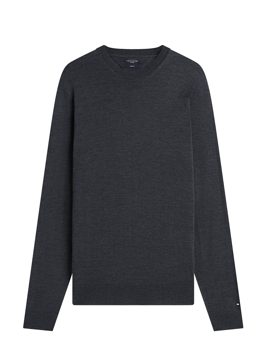 Tommy Hilfiger - NY MERINO CREWNECK SWEATER - Ümara kaelusega - dark grey heather - 1